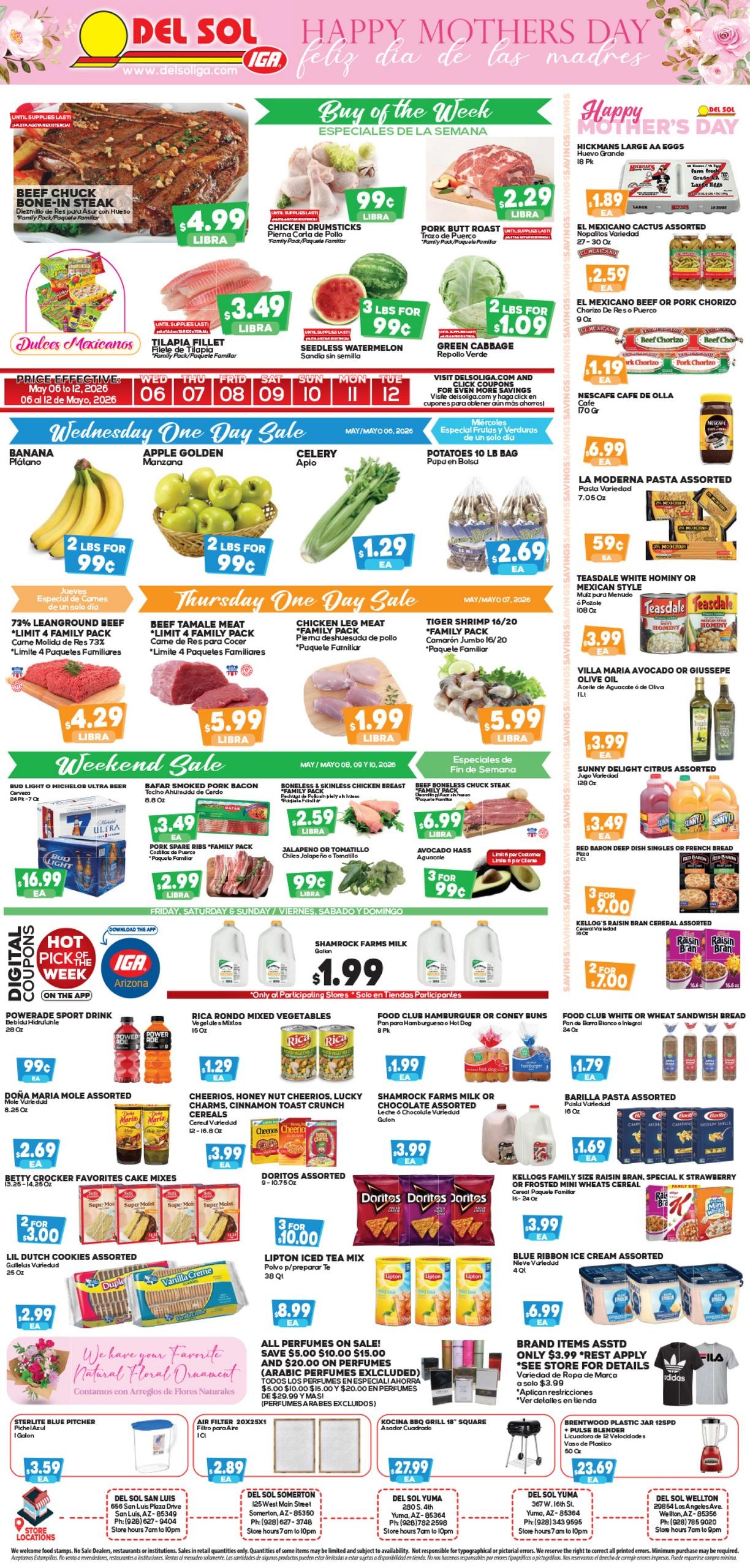 Del Sol IGA weekly ad page 1