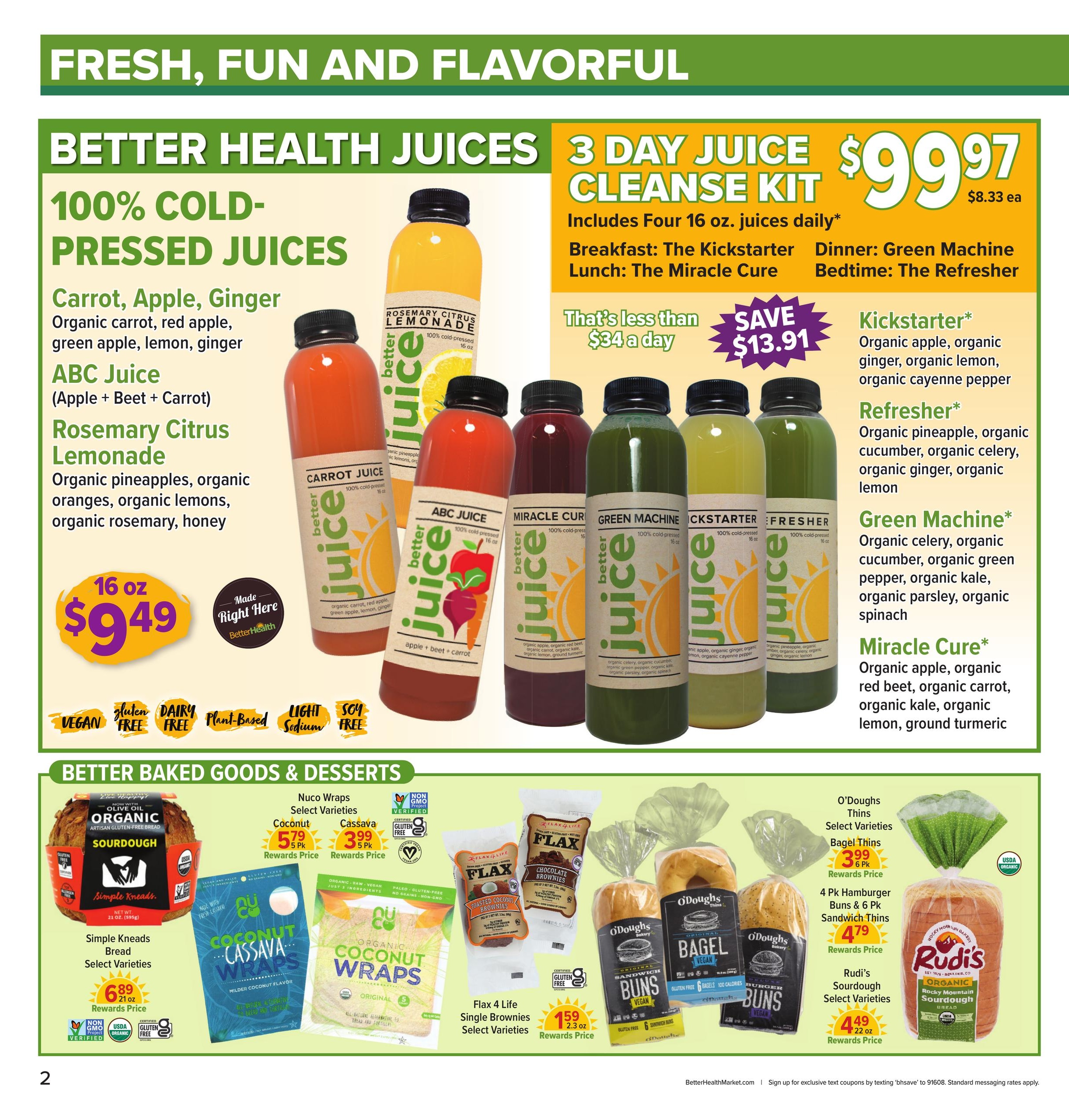 Better Health Market weekly ad page 2