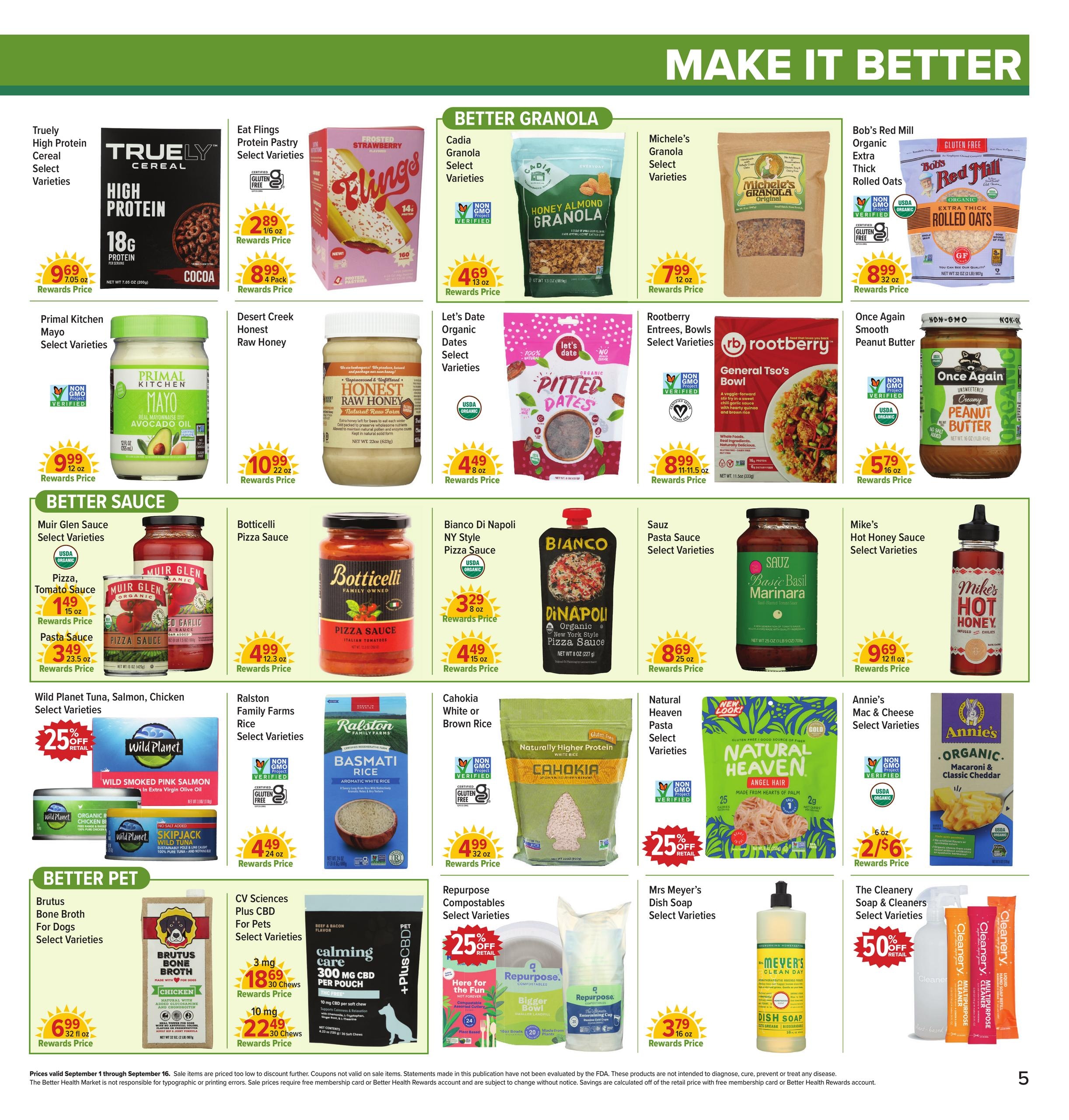 Better Health Market weekly ad page 5