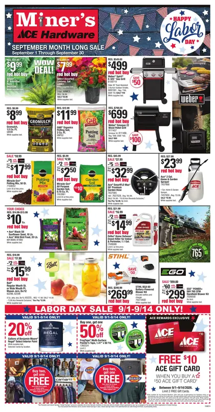 Ace Hardware September Month Long Sale