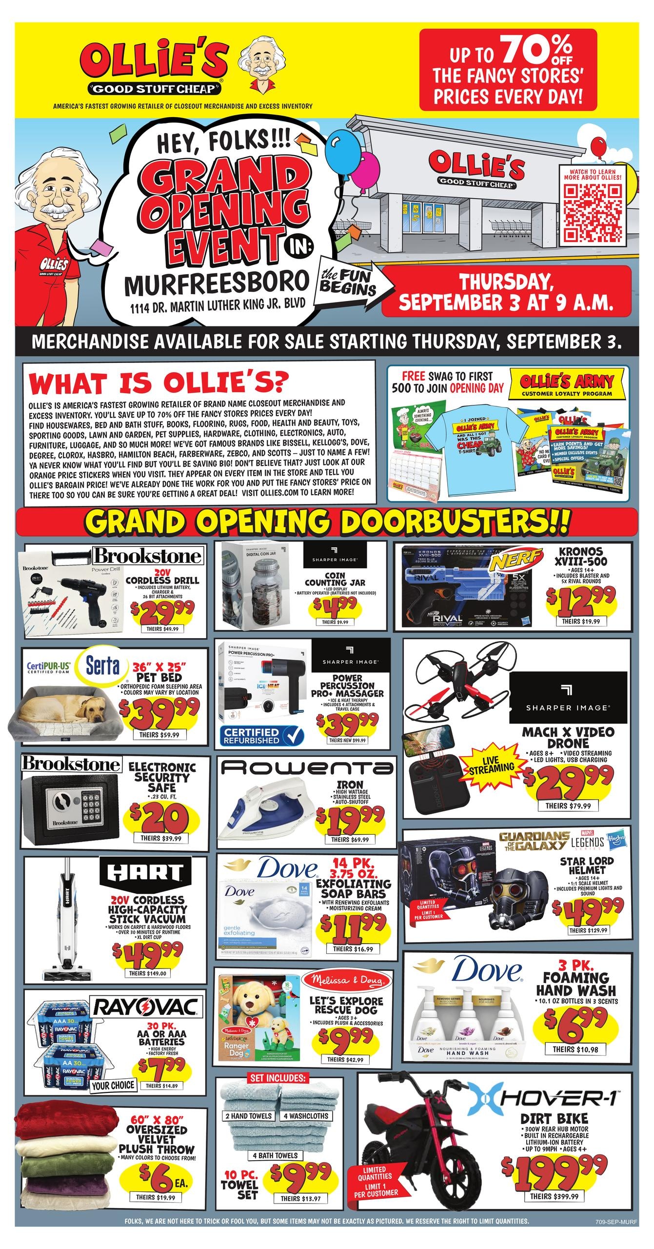 Ollie's Bargain Outlet weekly ad page 1
