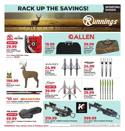 Runnings RACK UP THE SAVINGS!