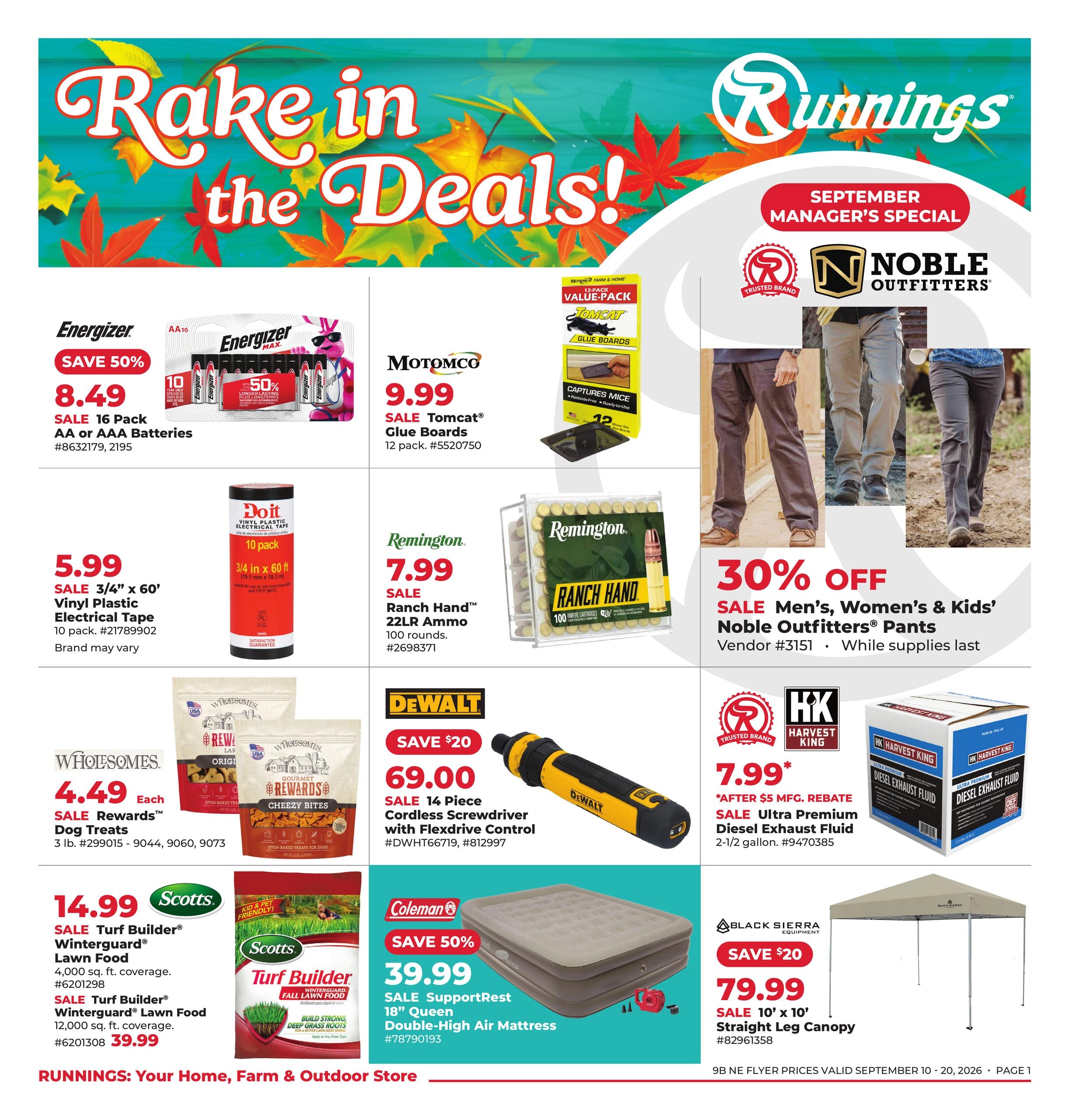 Runnings weekly ad page 1