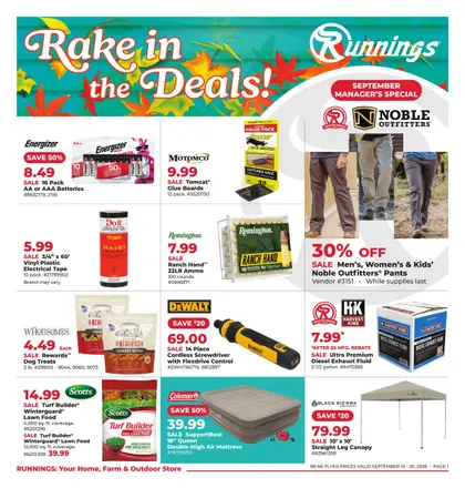 Runnings RAKE IN THE DEALS!