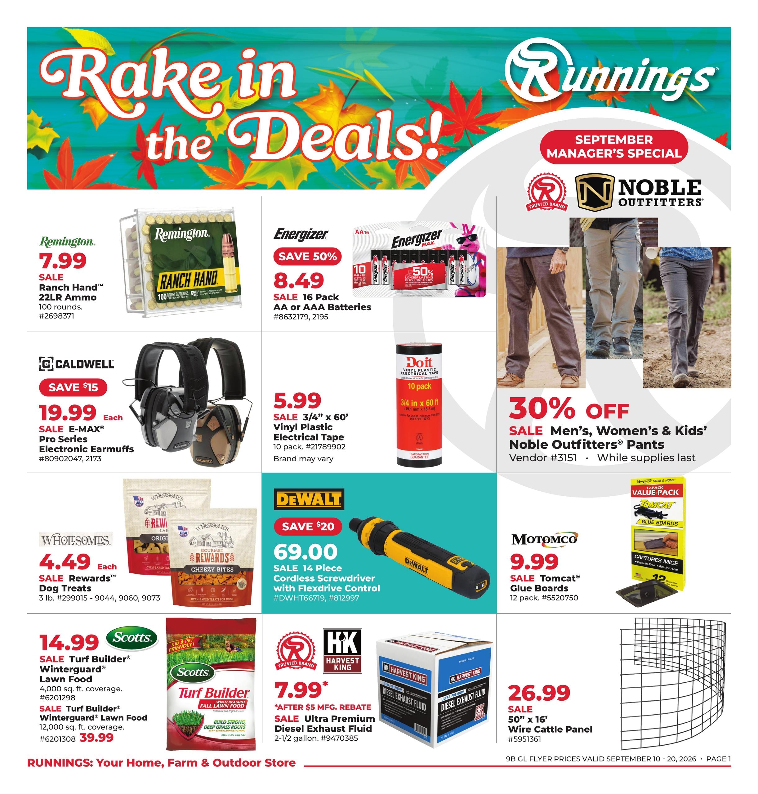 Runnings weekly ad page 1