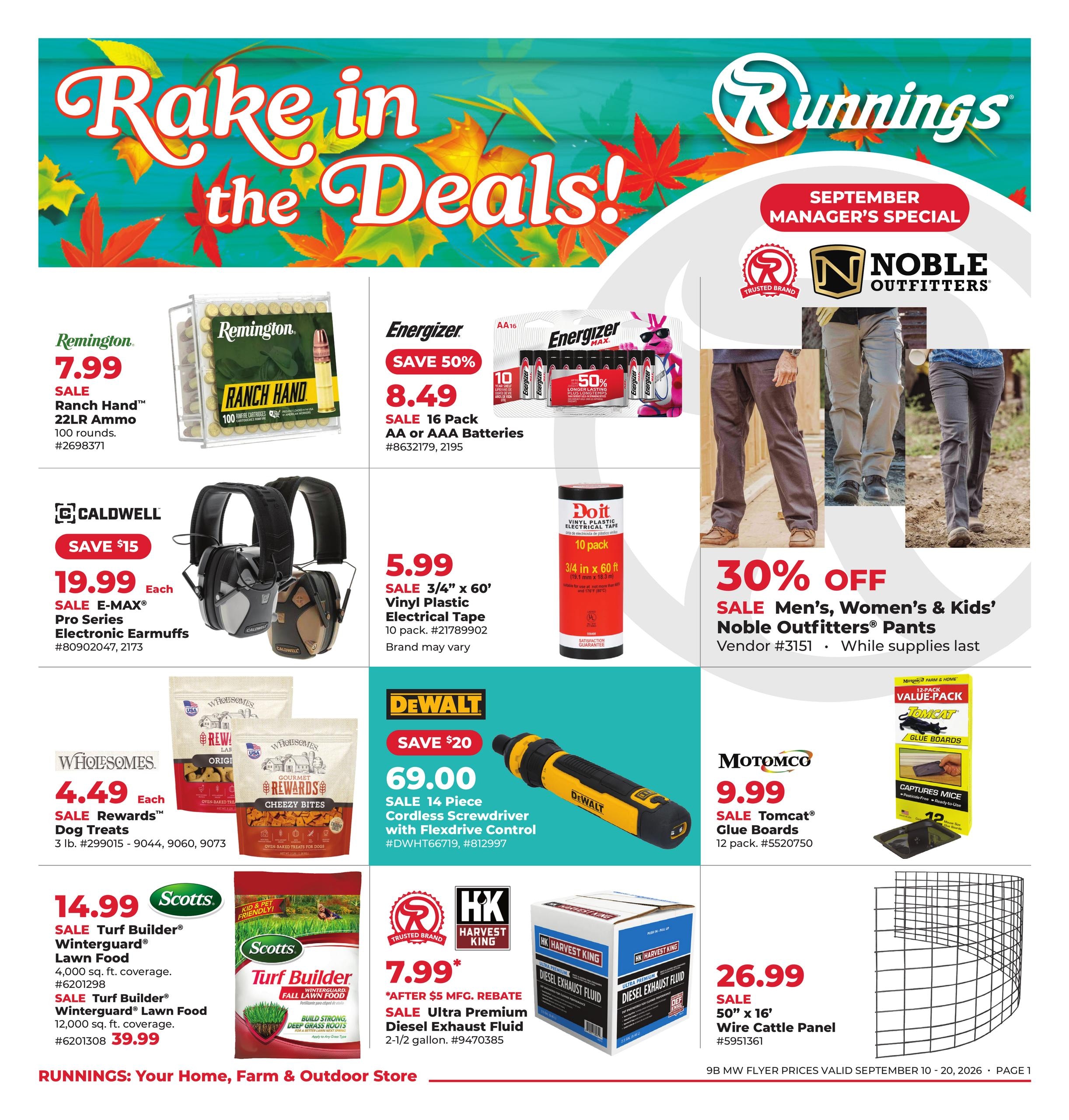 Runnings weekly ad page 1
