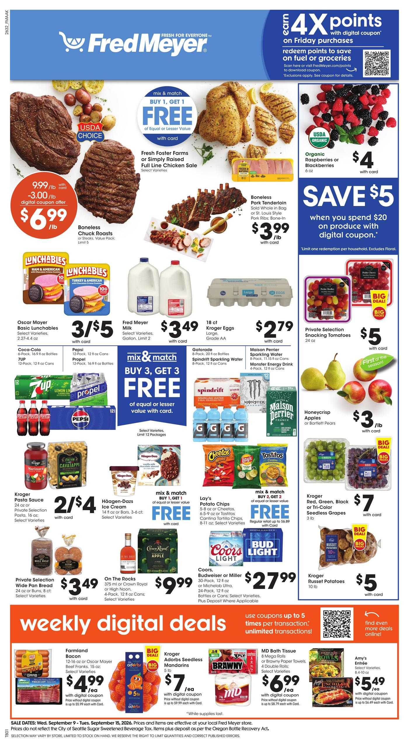 Fred Meyer weekly ad page 1