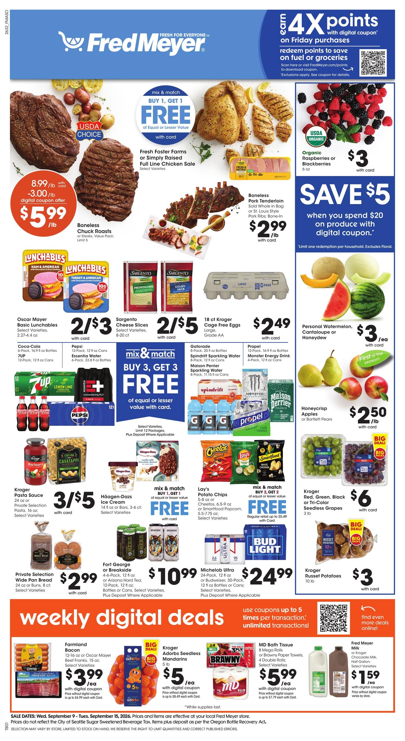 Fred Meyer weekly ad page 1