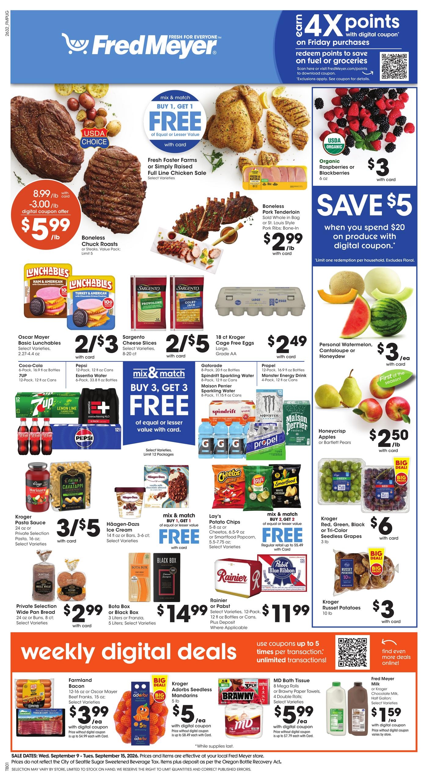 Fred Meyer weekly ad page 1