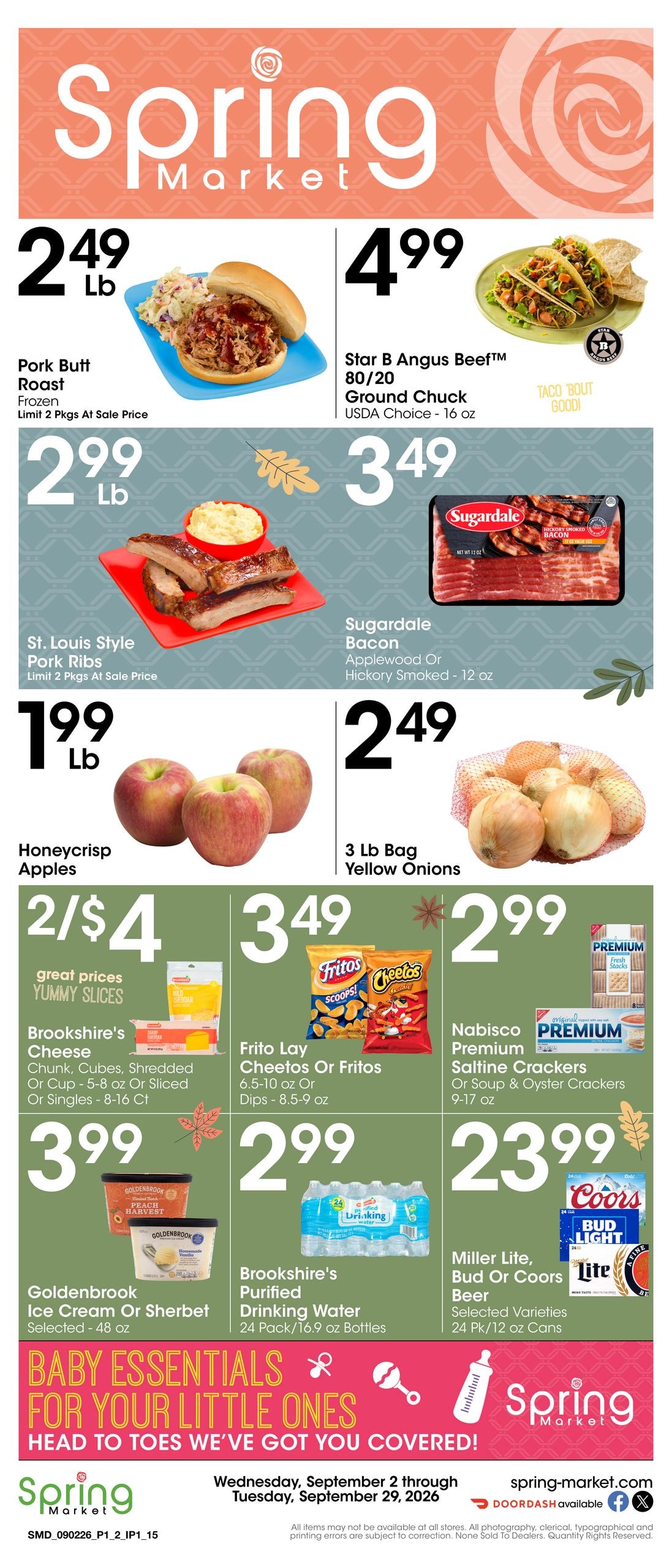 Spring Market weekly ad page 1