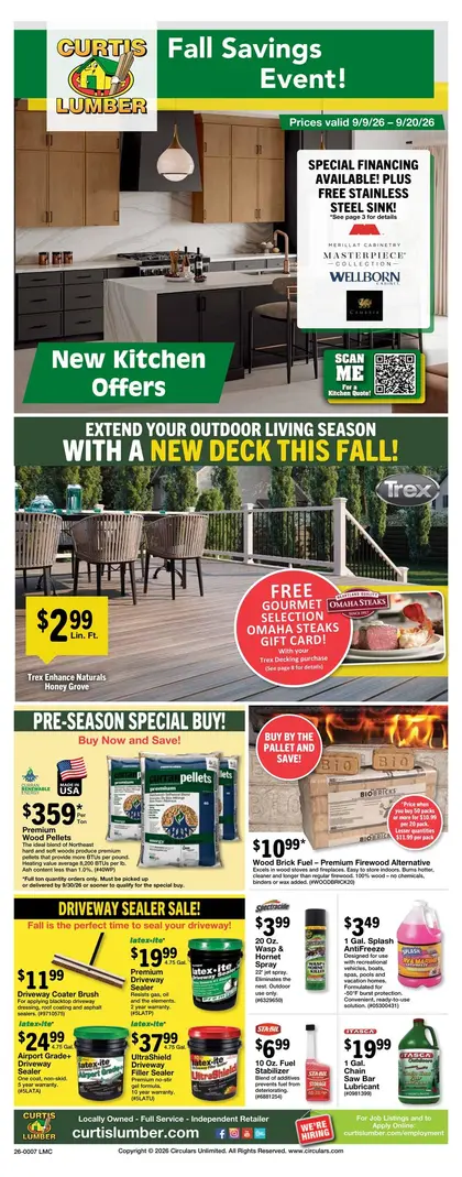 Curtis Lumber Sales Flyer