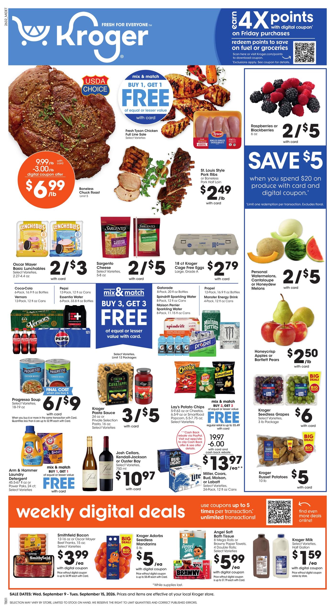 Kroger weekly ad page 1
