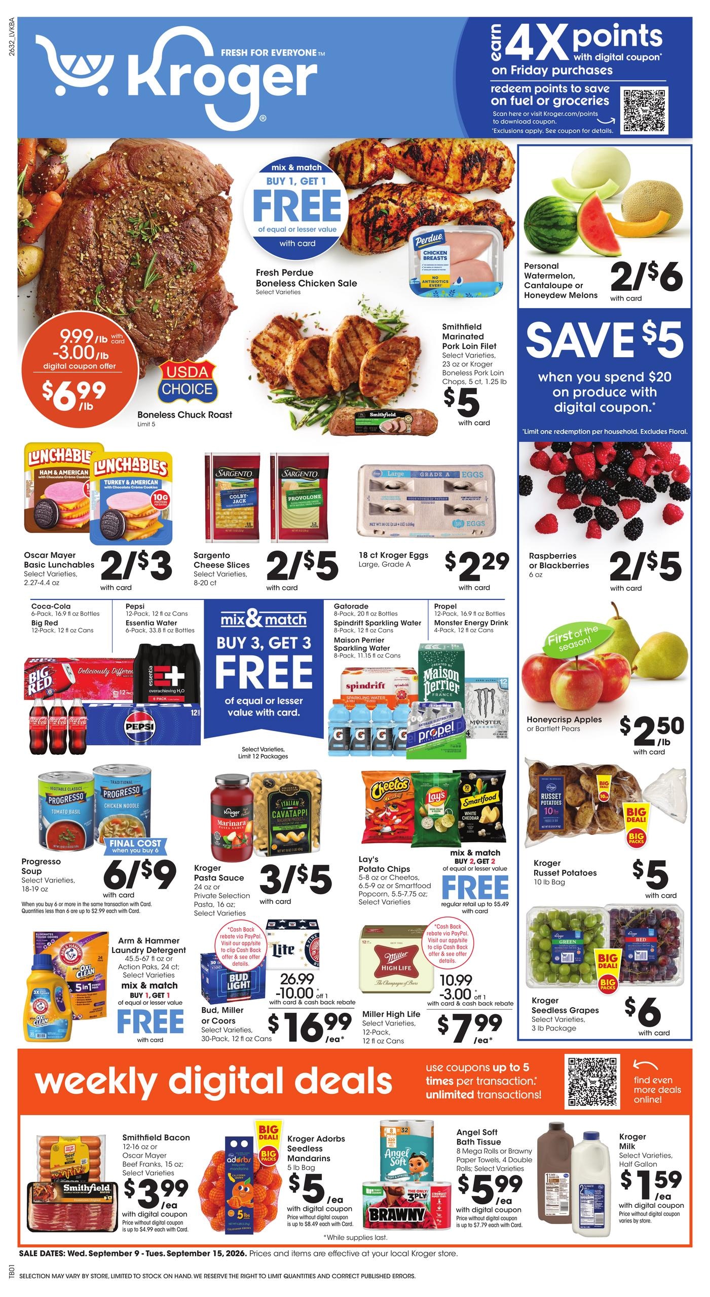 Kroger weekly ad page 1