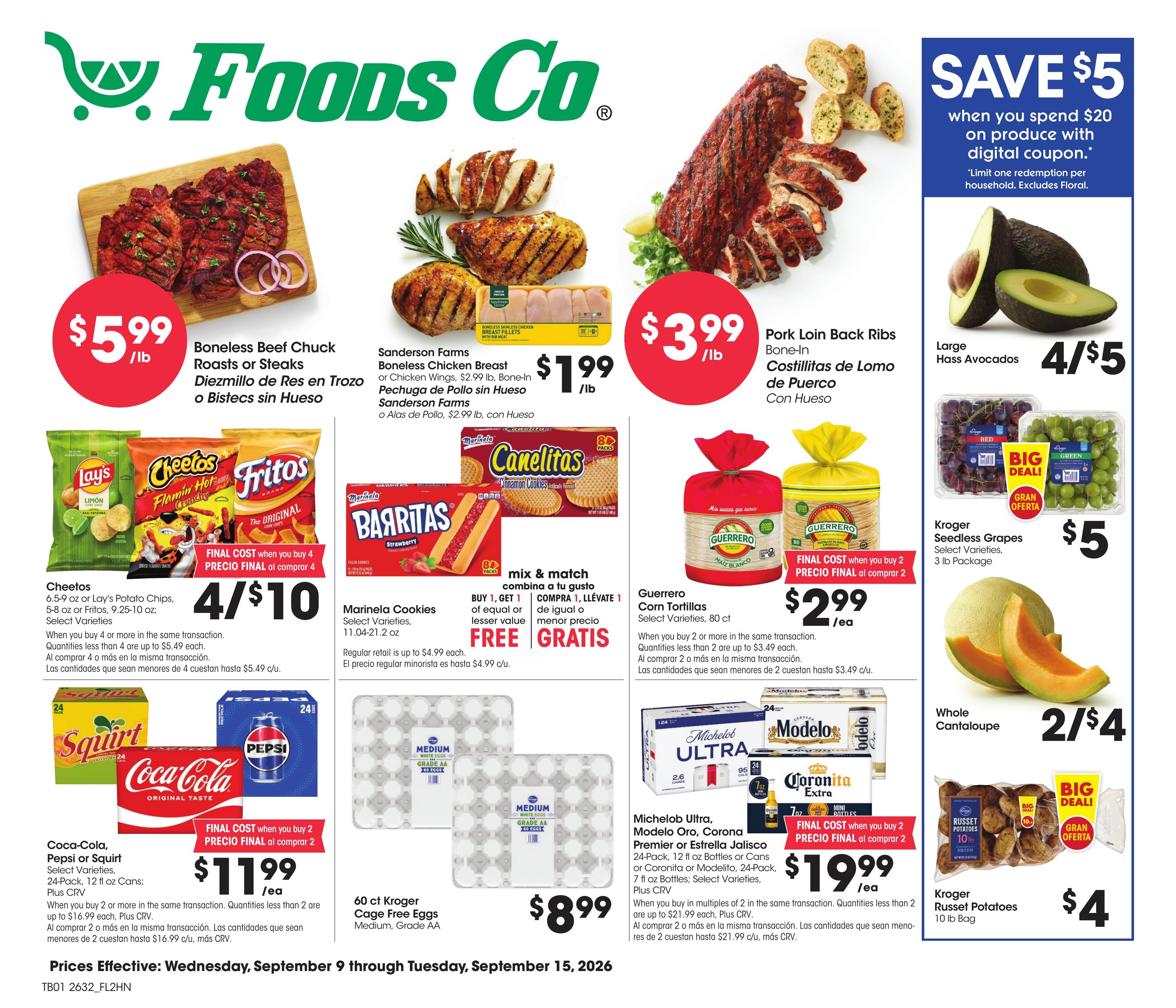 Foods Co weekly ad page 1