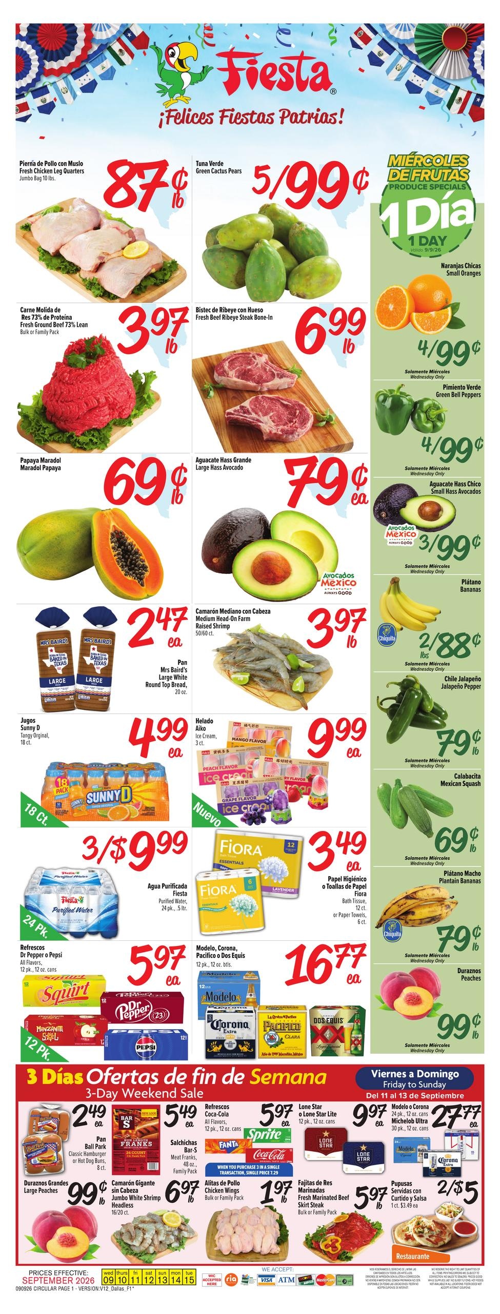Fiesta Mart weekly ad page 1