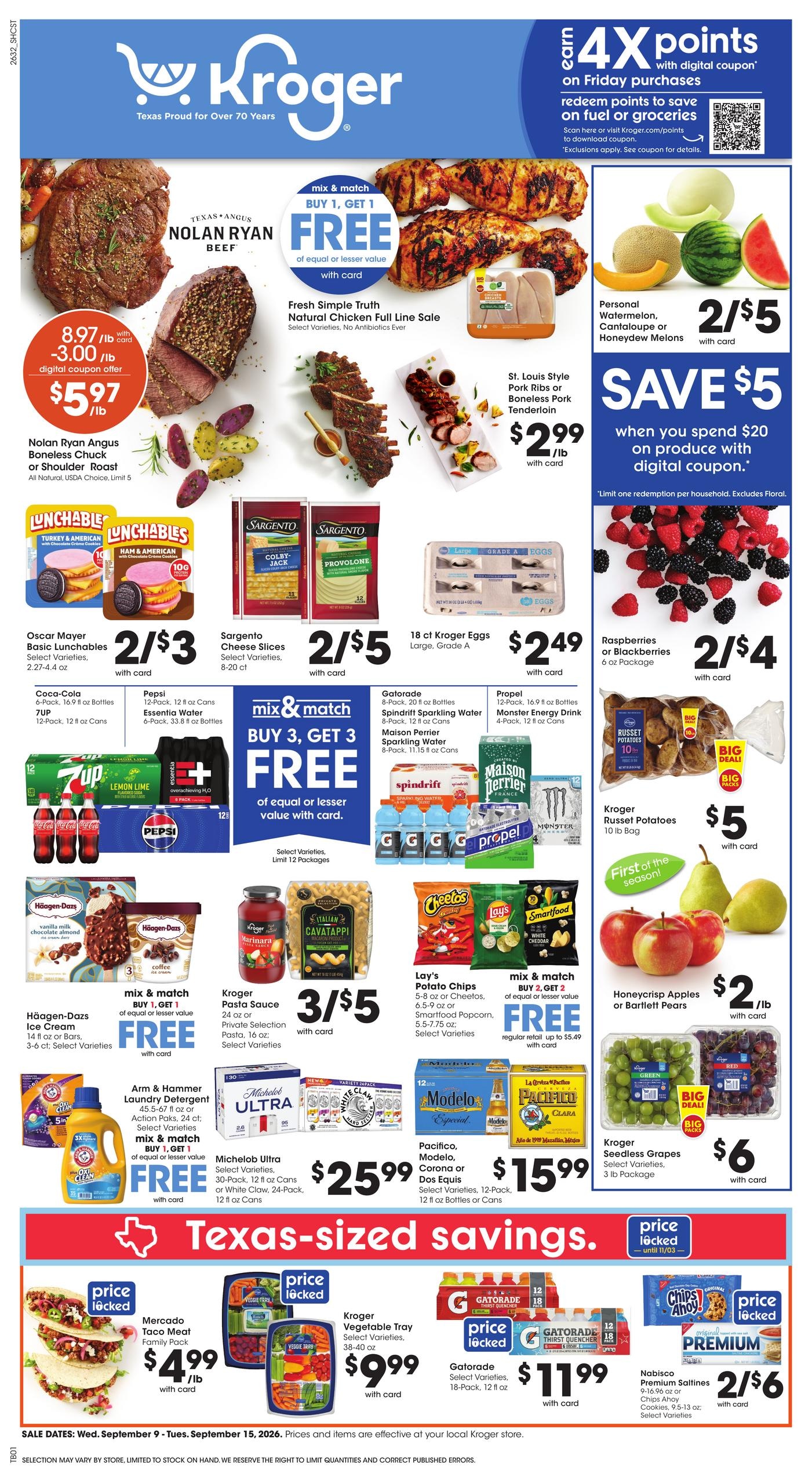 Kroger weekly ad page 1