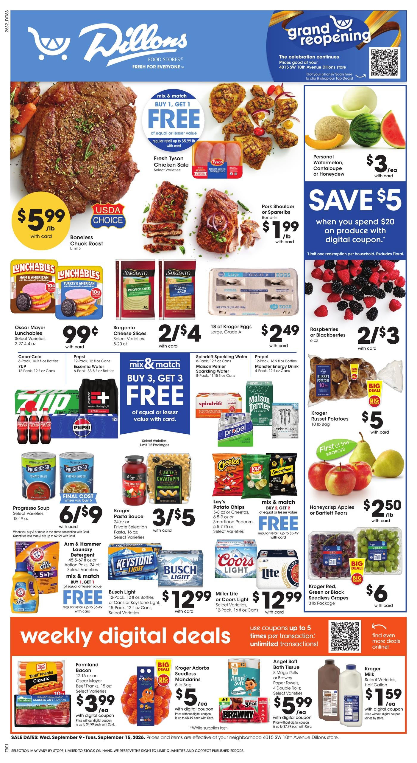 Dillons weekly ad page 1
