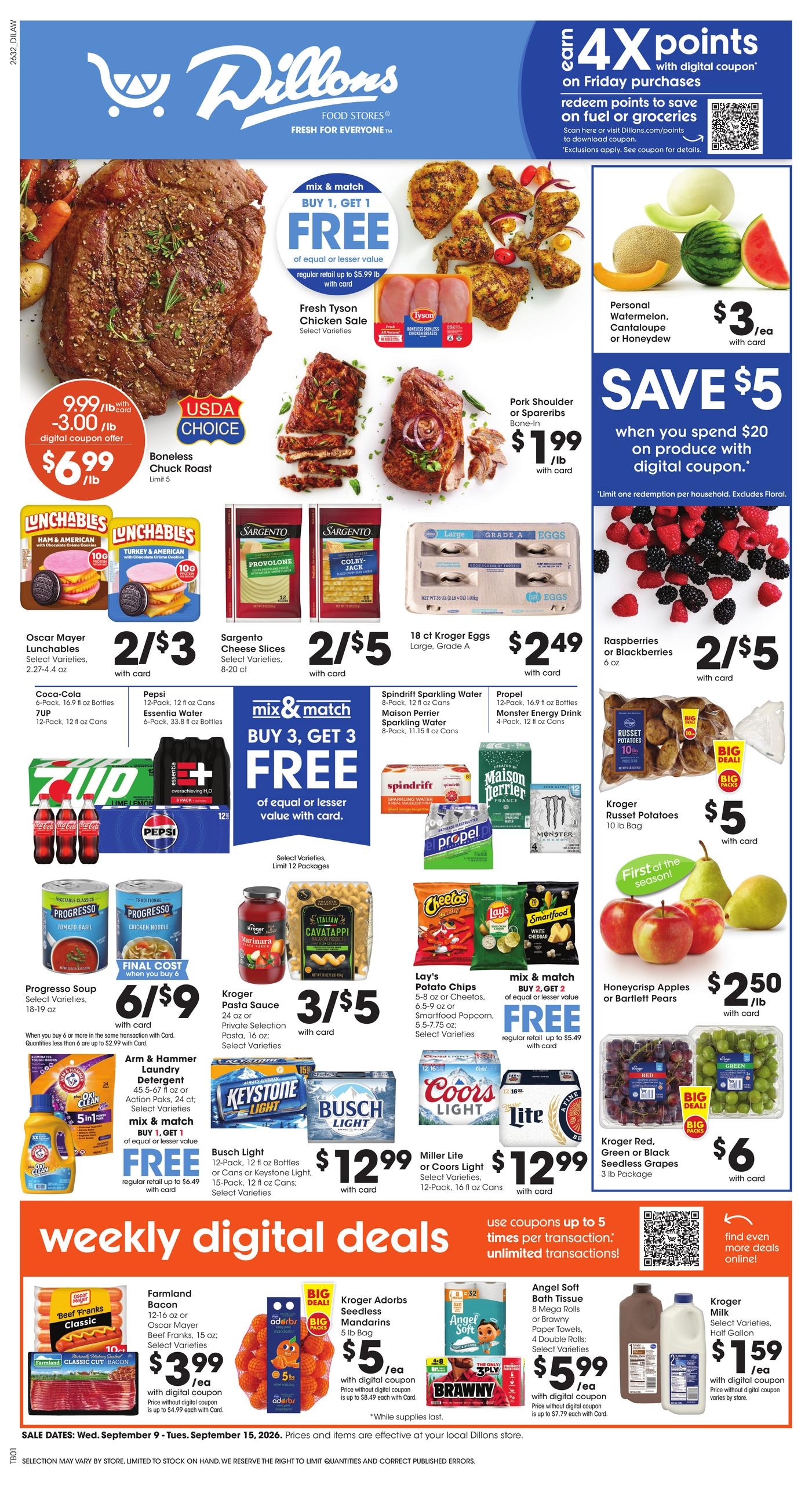 Dillons weekly ad page 1