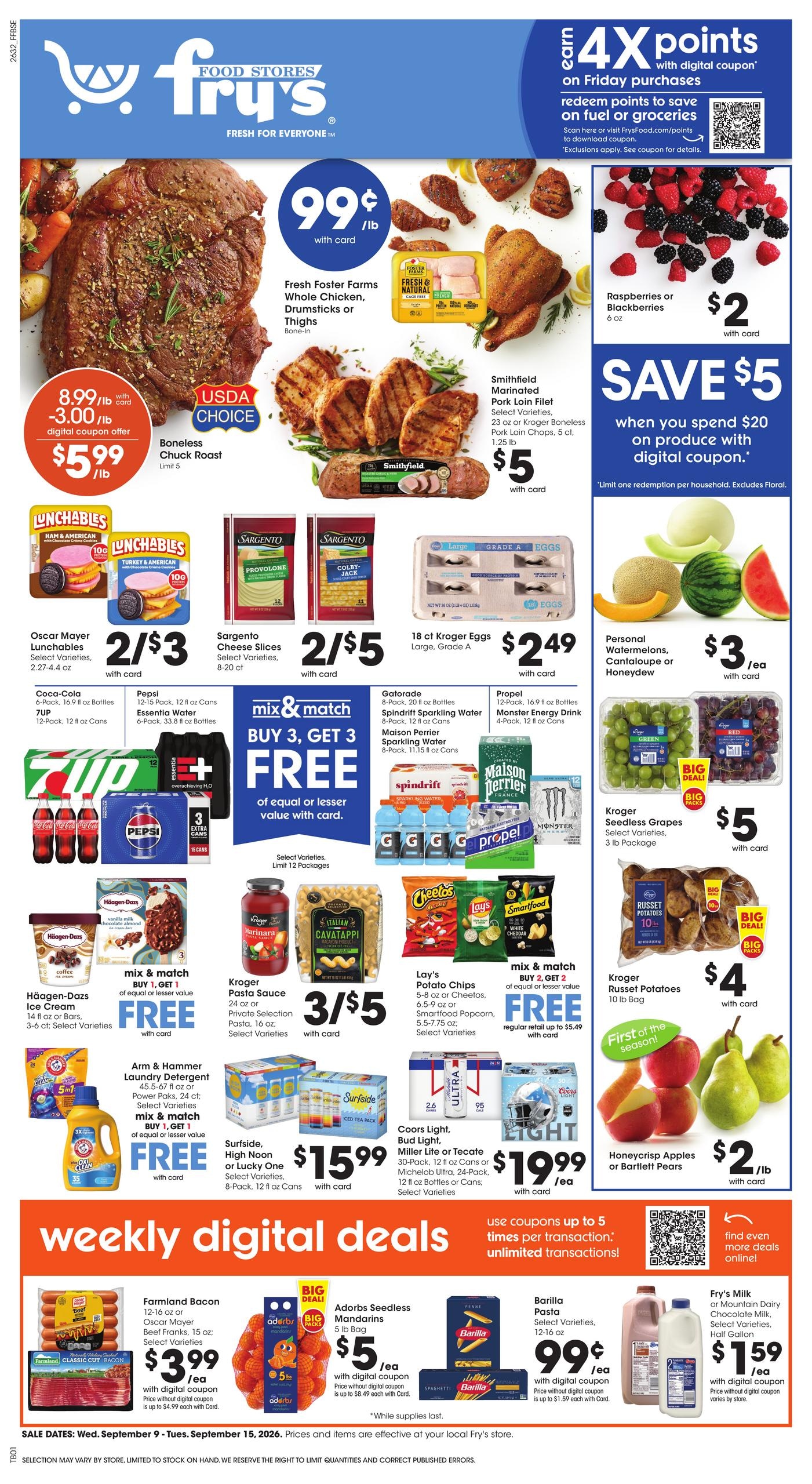 Fry's Food Stores weekly ad page 1