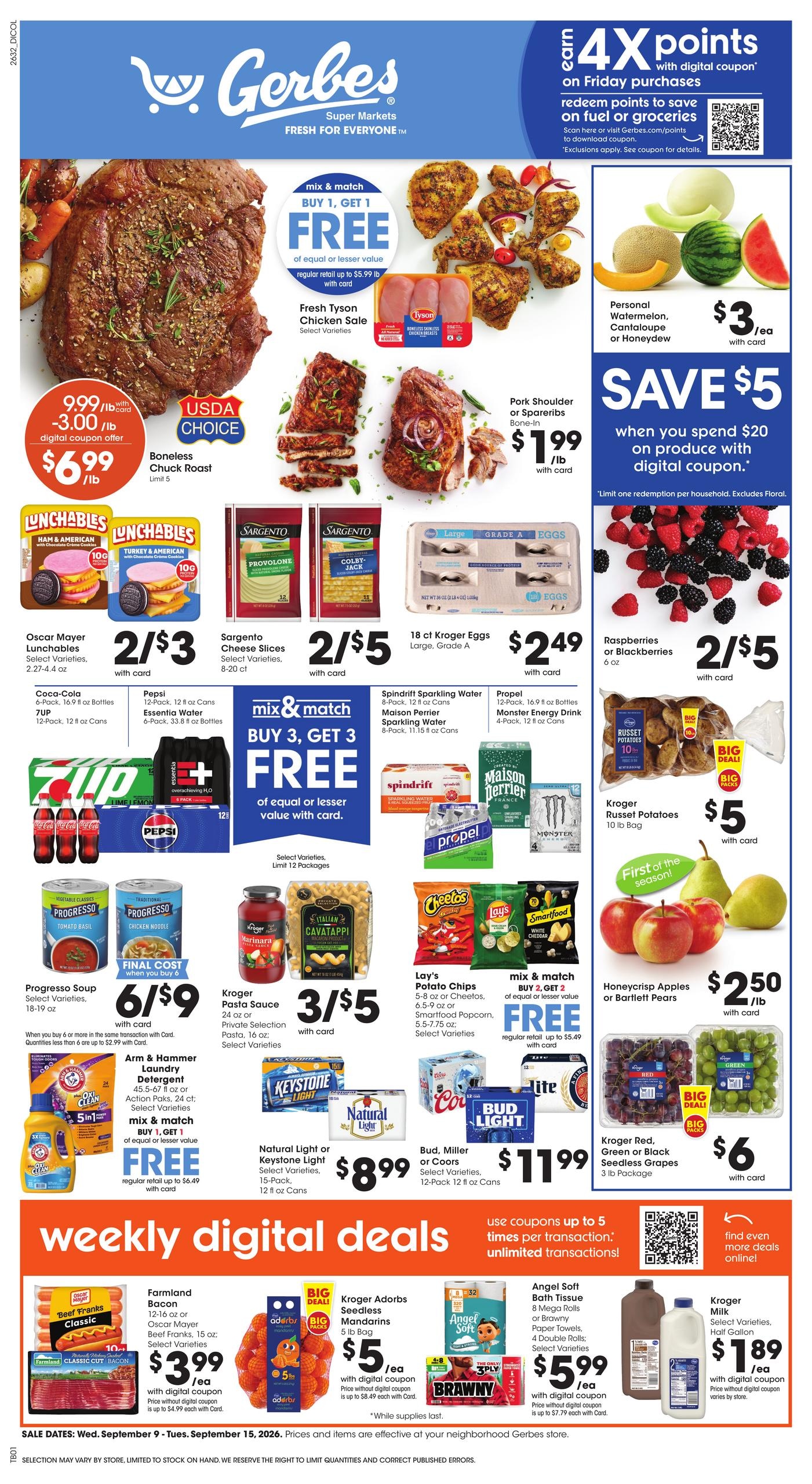 Gerbes weekly ad page 1