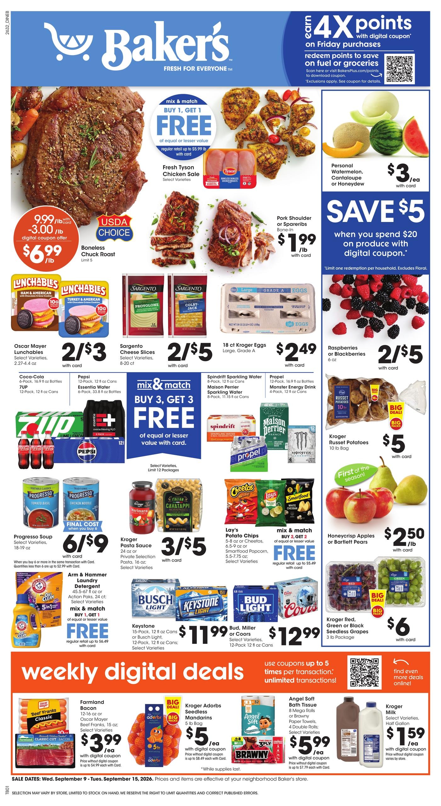 Baker's weekly ad page 1