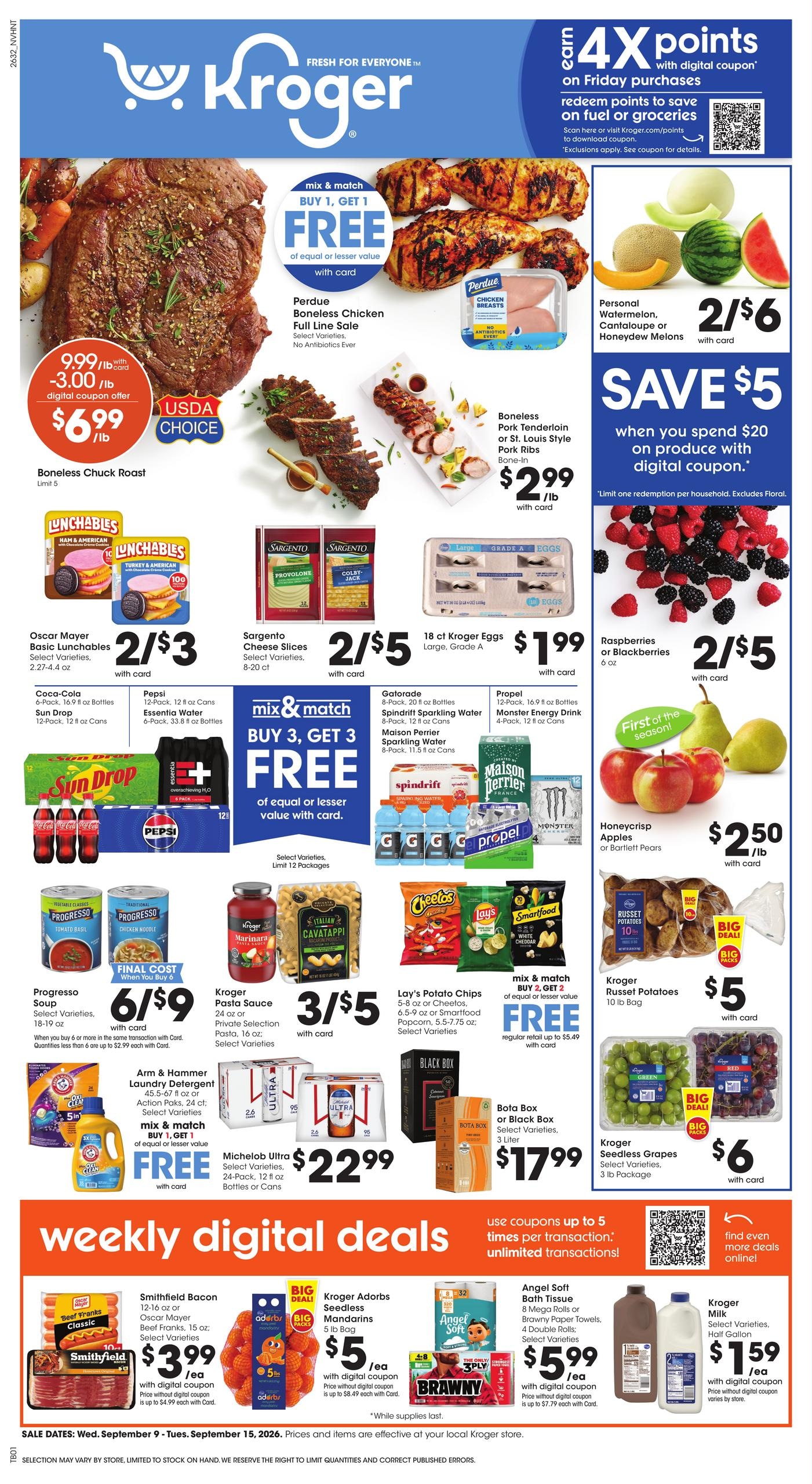 Kroger weekly ad page 1