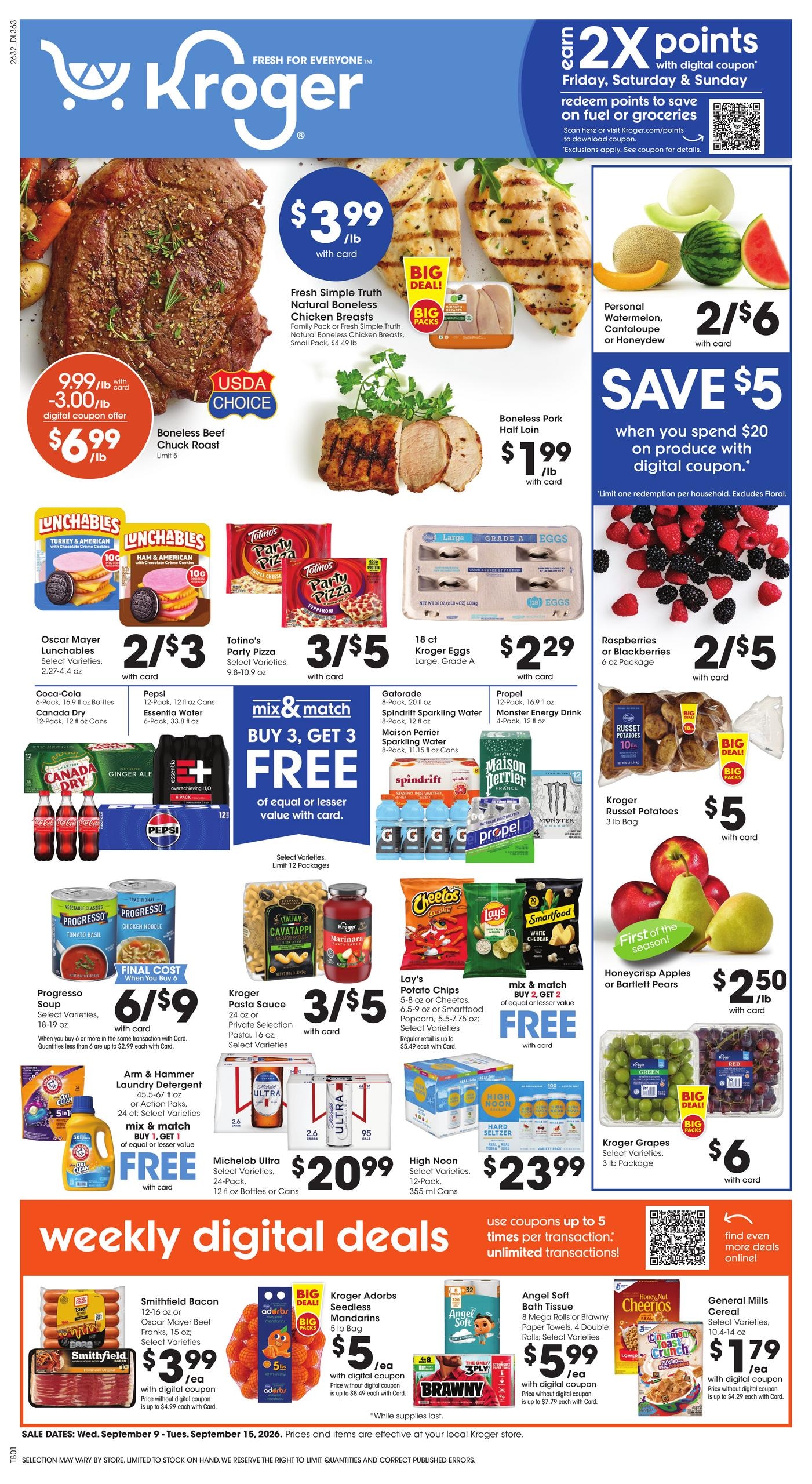 Kroger weekly ad page 1