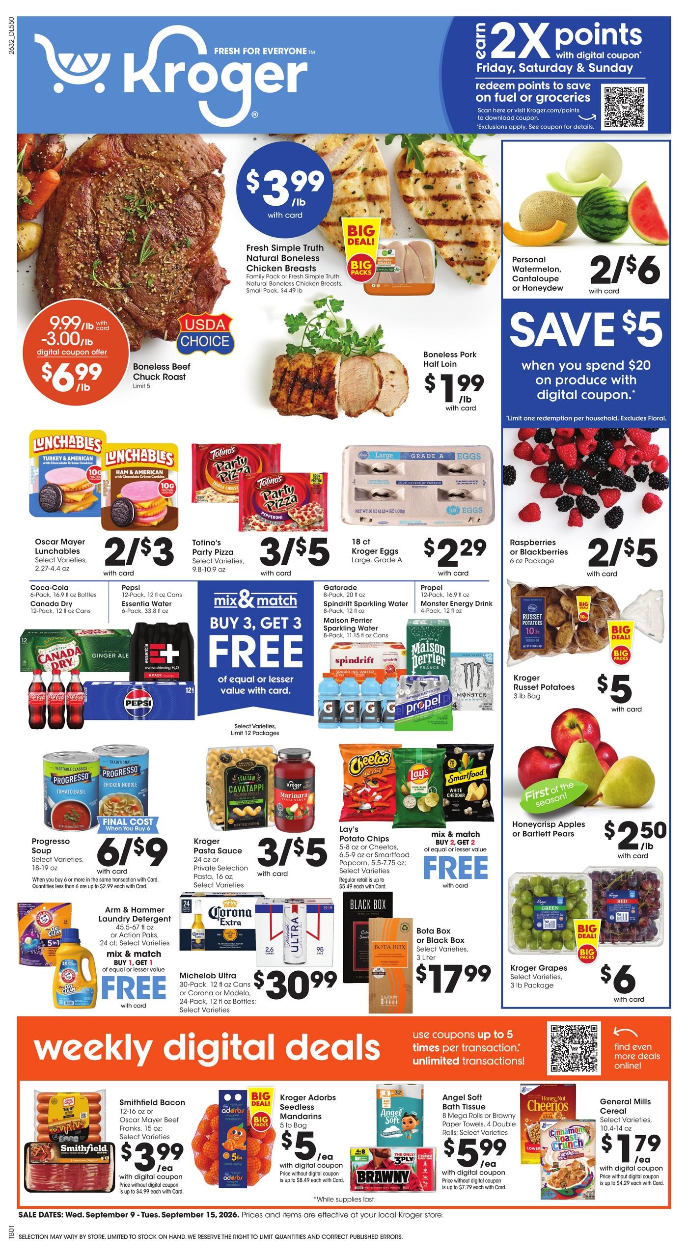 Kroger weekly ad page 1