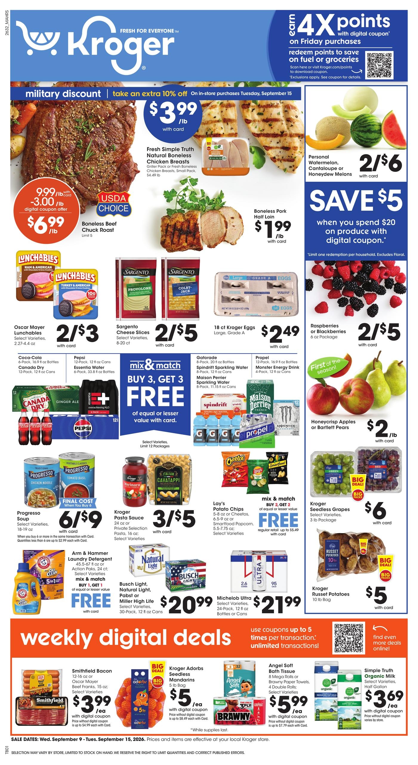 Kroger weekly ad page 1