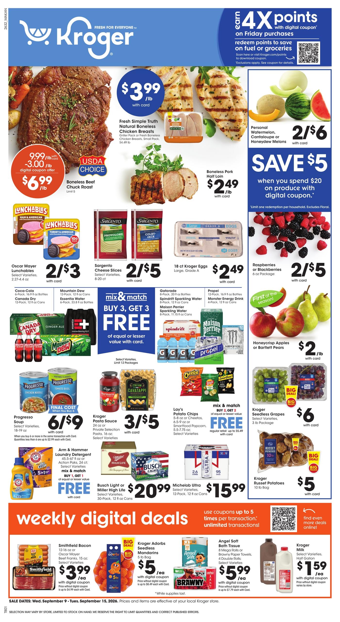 Kroger weekly ad page 1