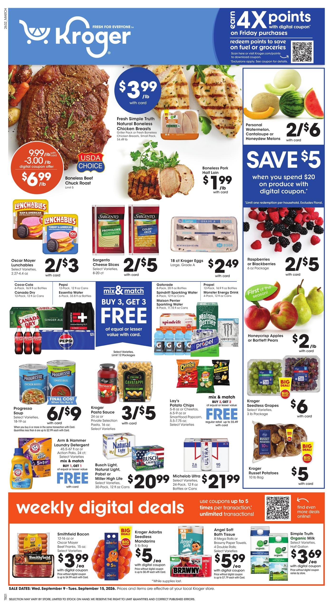 Kroger weekly ad page 1