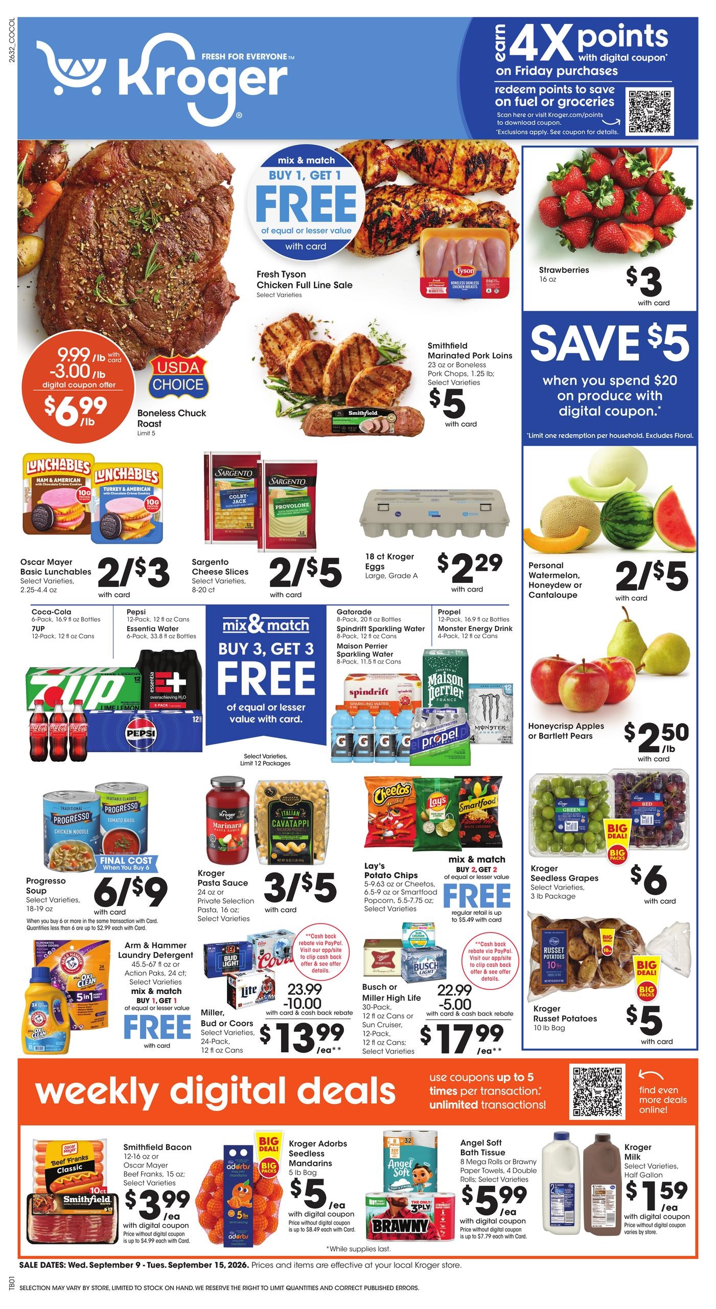 Kroger weekly ad page 1
