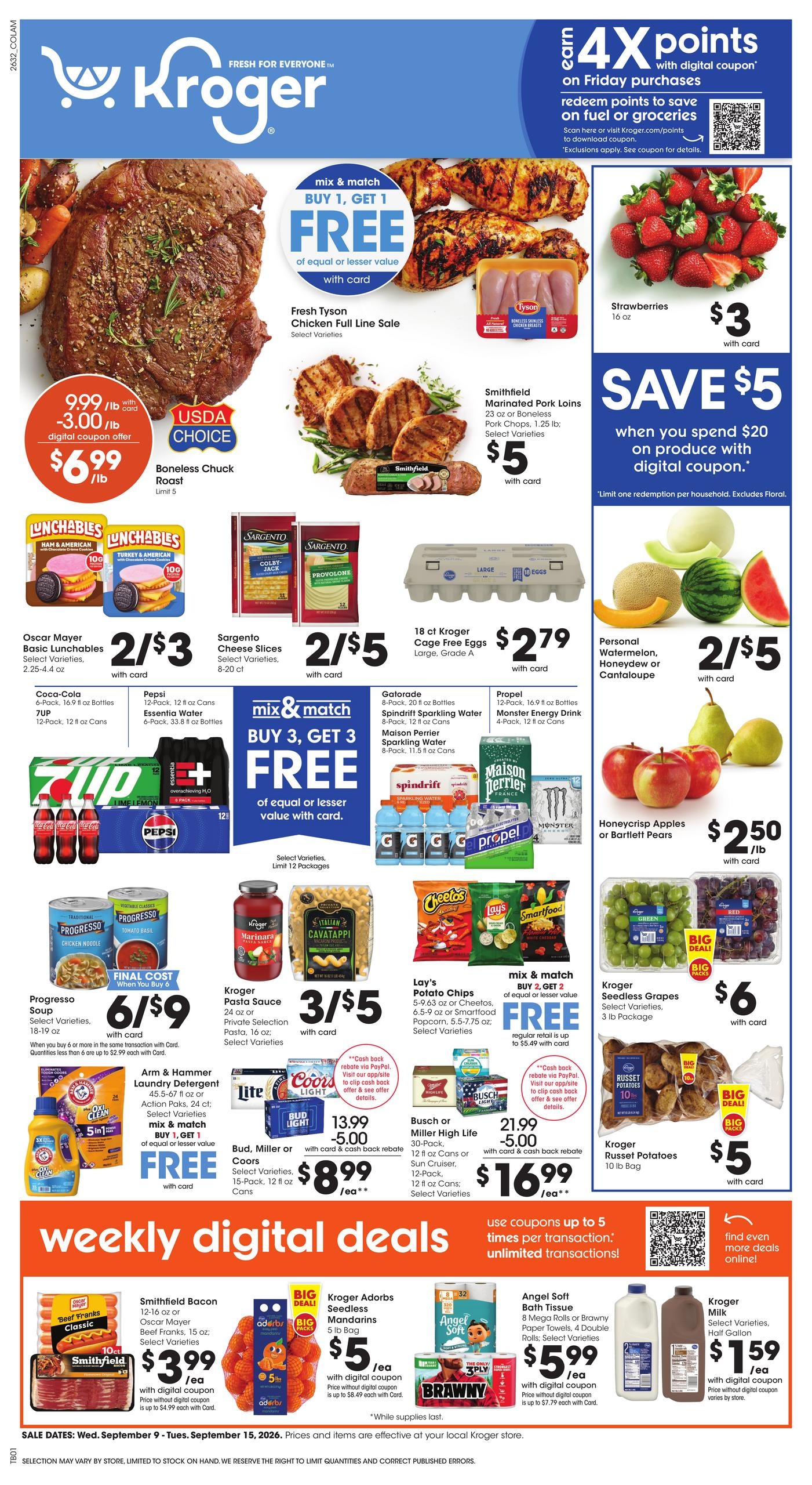 Kroger weekly ad page 1
