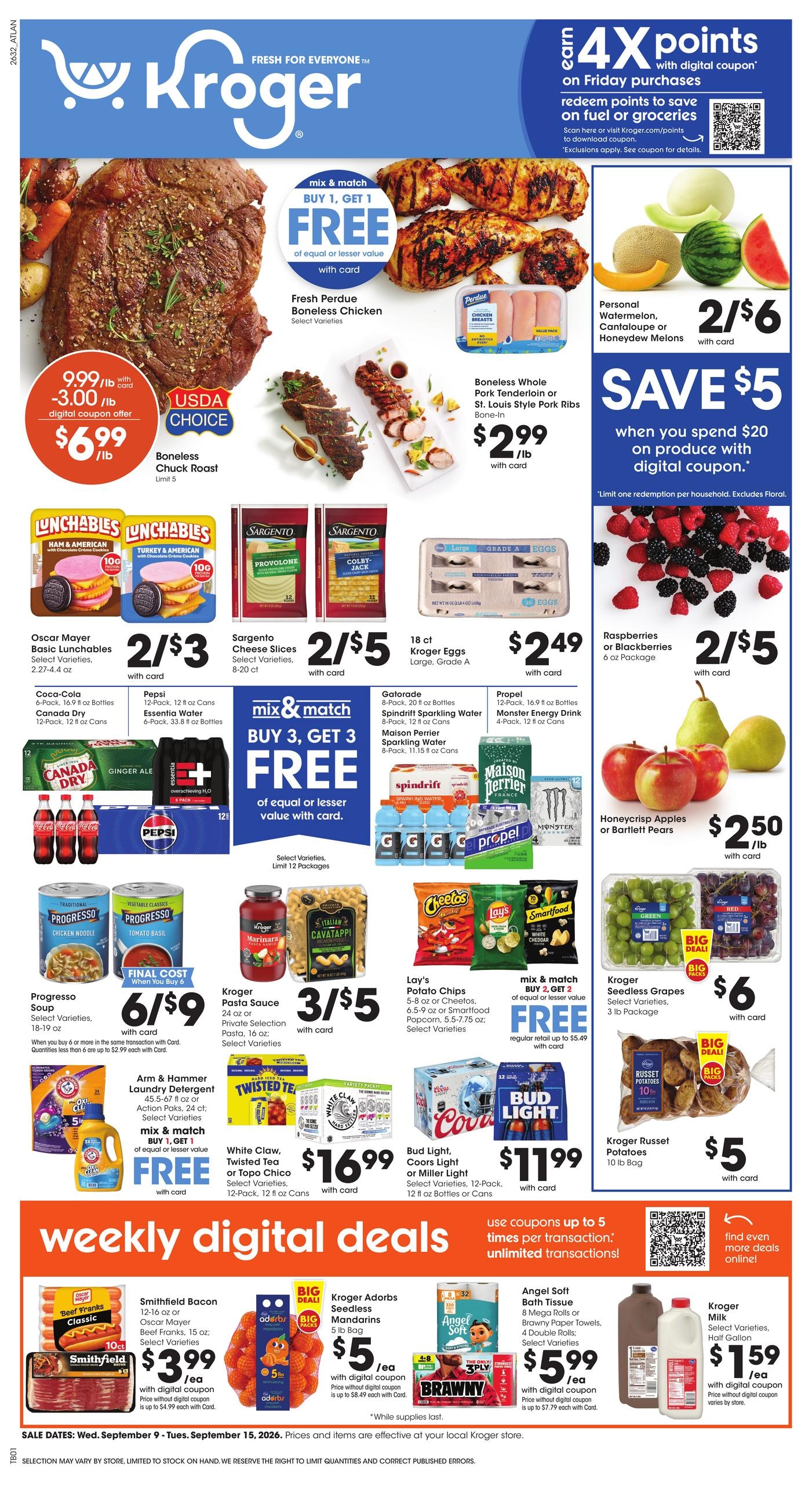 Kroger weekly ad page 1