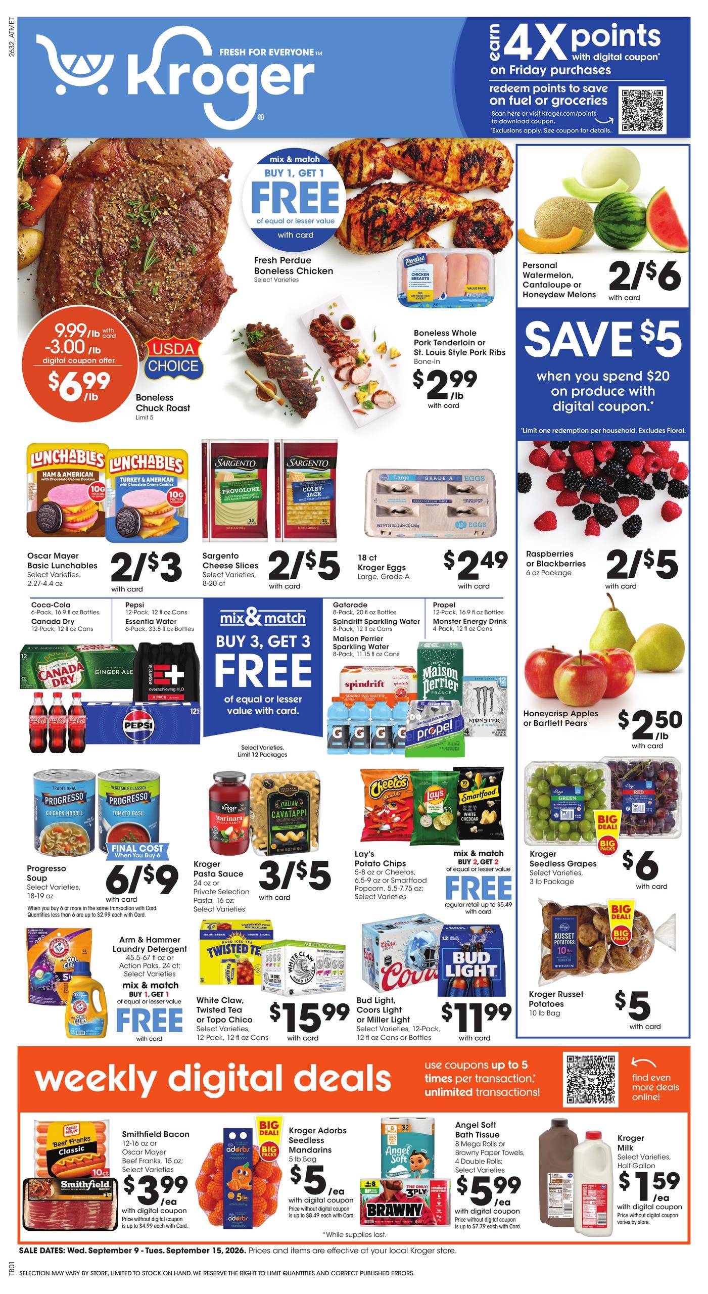Kroger weekly ad page 1