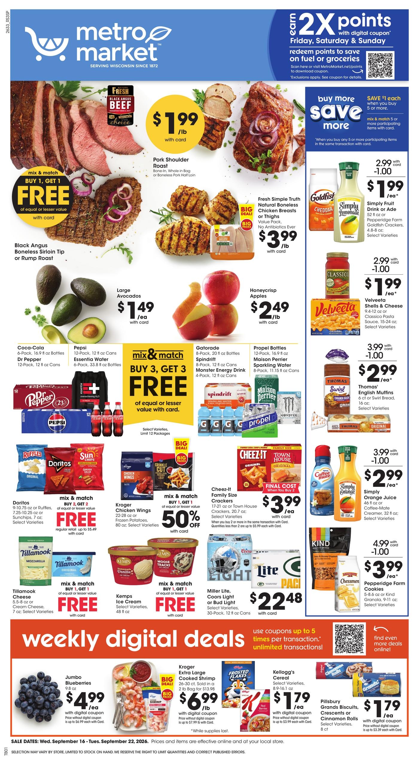 Metro Market weekly ad page 1