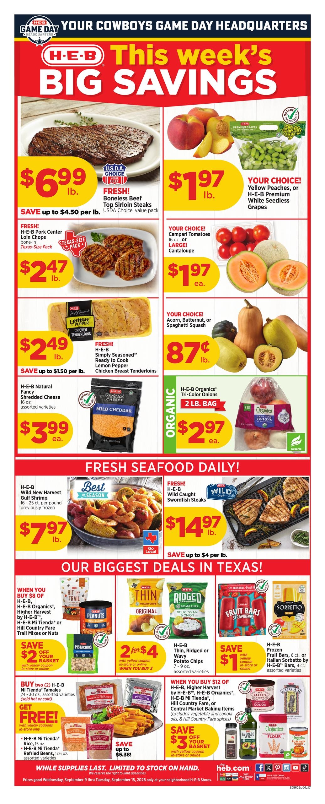 H-E-B weekly ad page 1