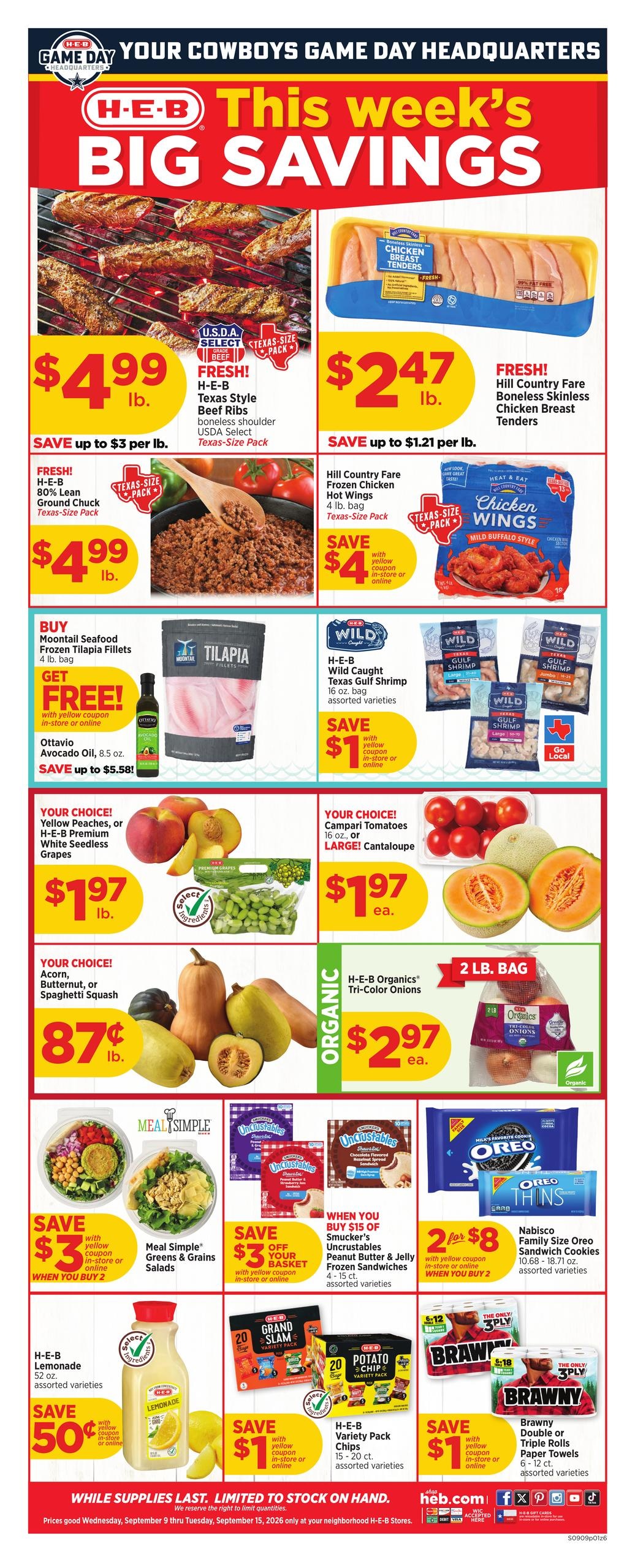 H-E-B weekly ad page 1