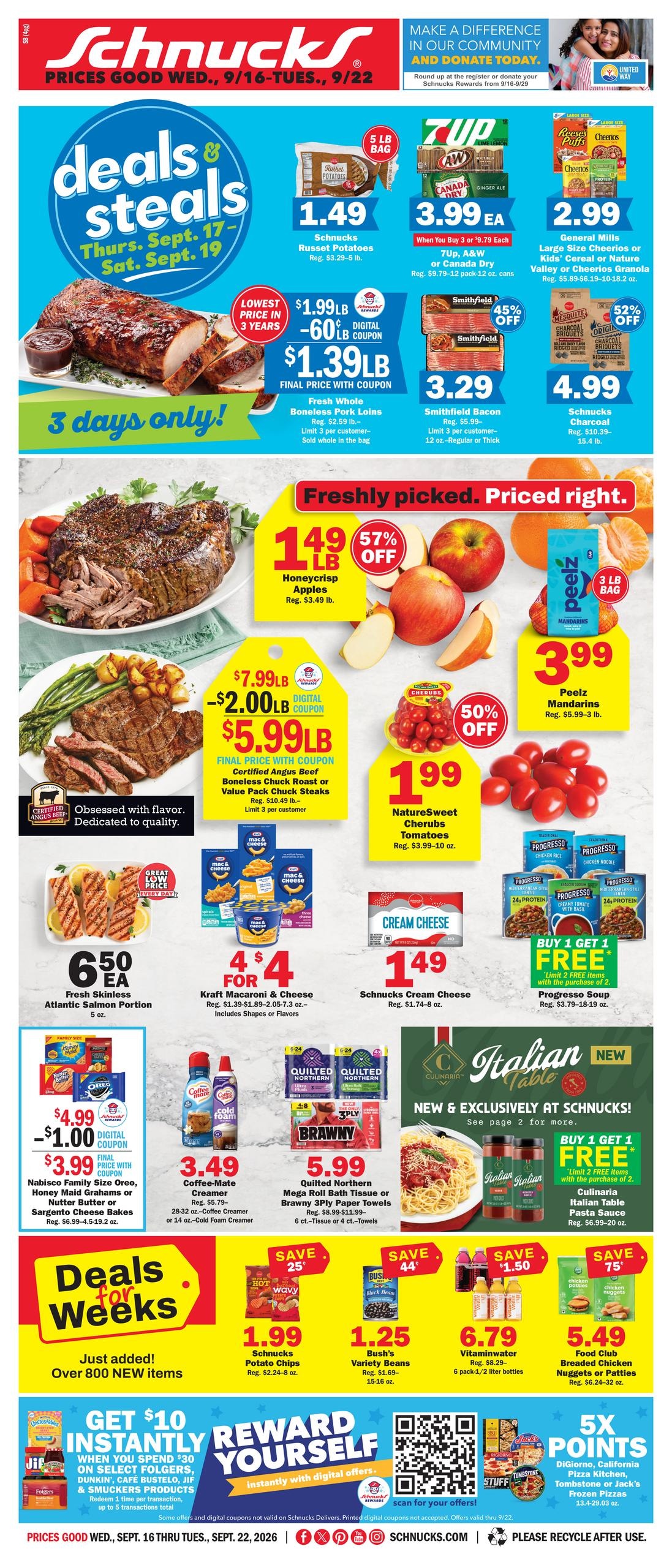 Schnucks weekly ad page 1