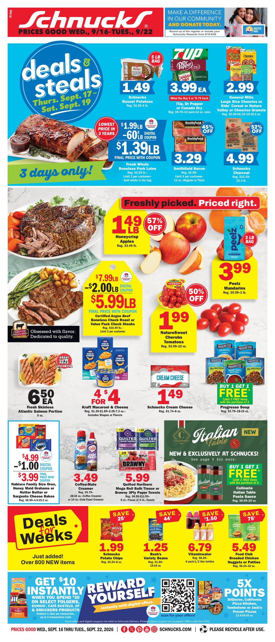 Schnucks weekly ad page 1