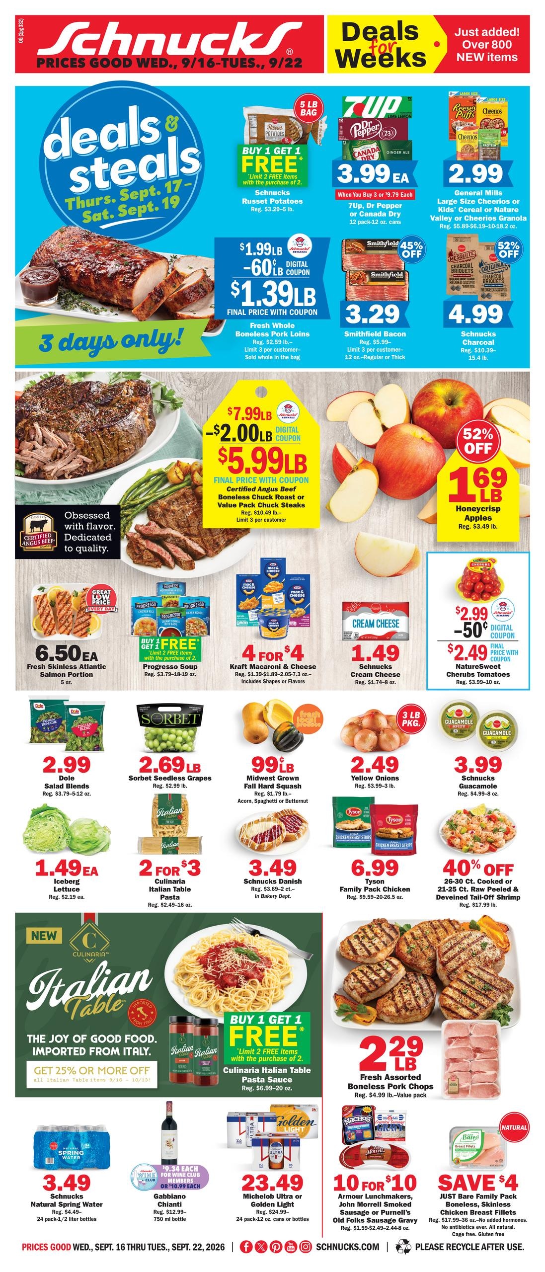 Schnucks weekly ad page 1