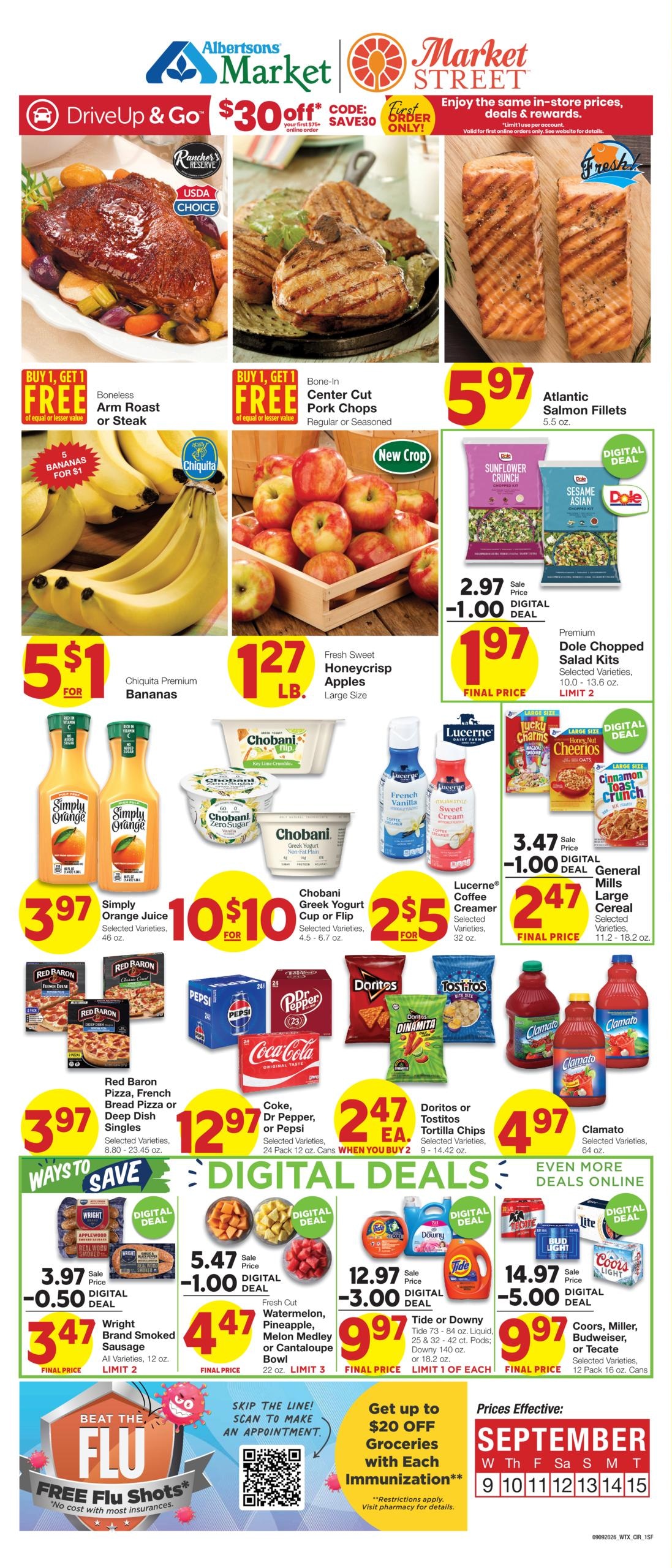 Albertsons Market weekly ad page 1