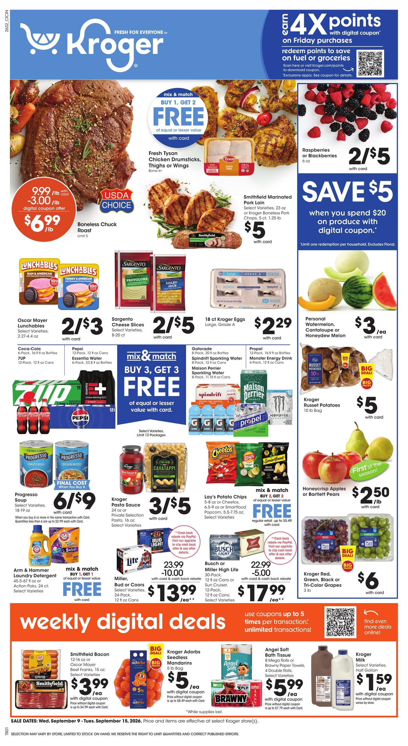 Kroger weekly ad page 1