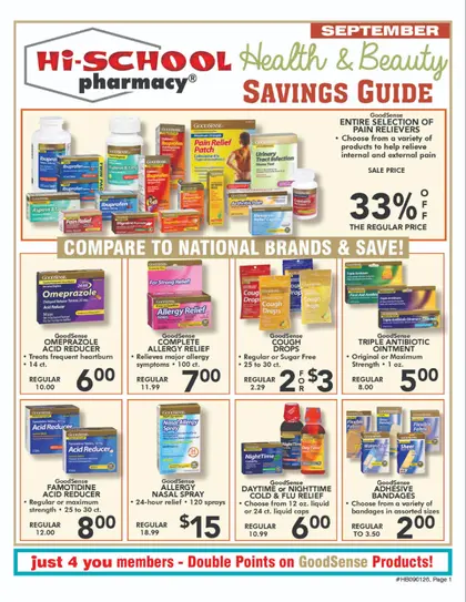 Hi-School Pharmacy Indexed Monthly