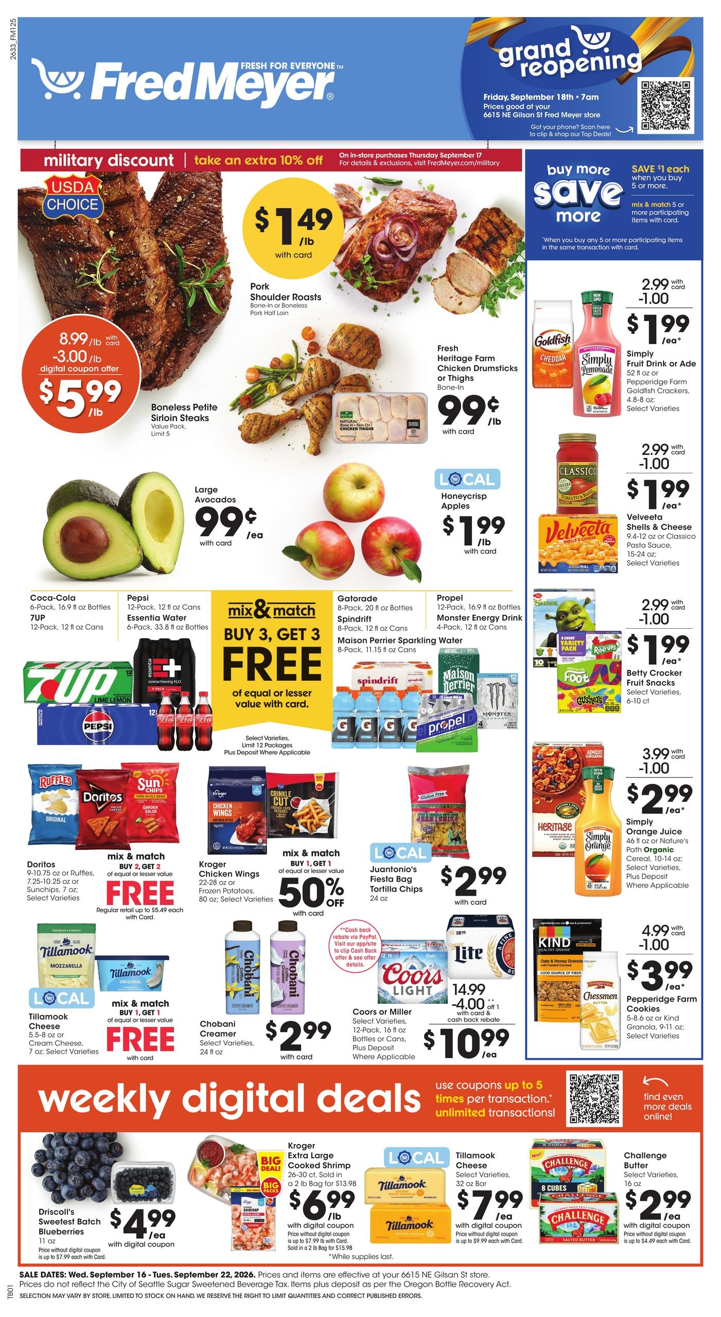 Fred Meyer weekly ad page 1