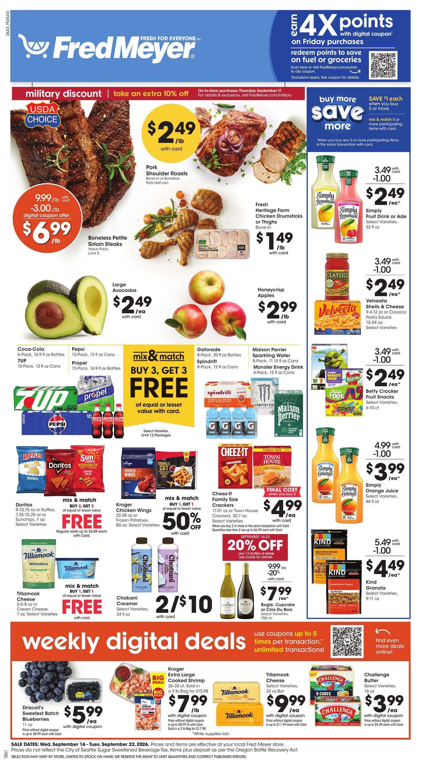 Fred Meyer weekly ad page 1
