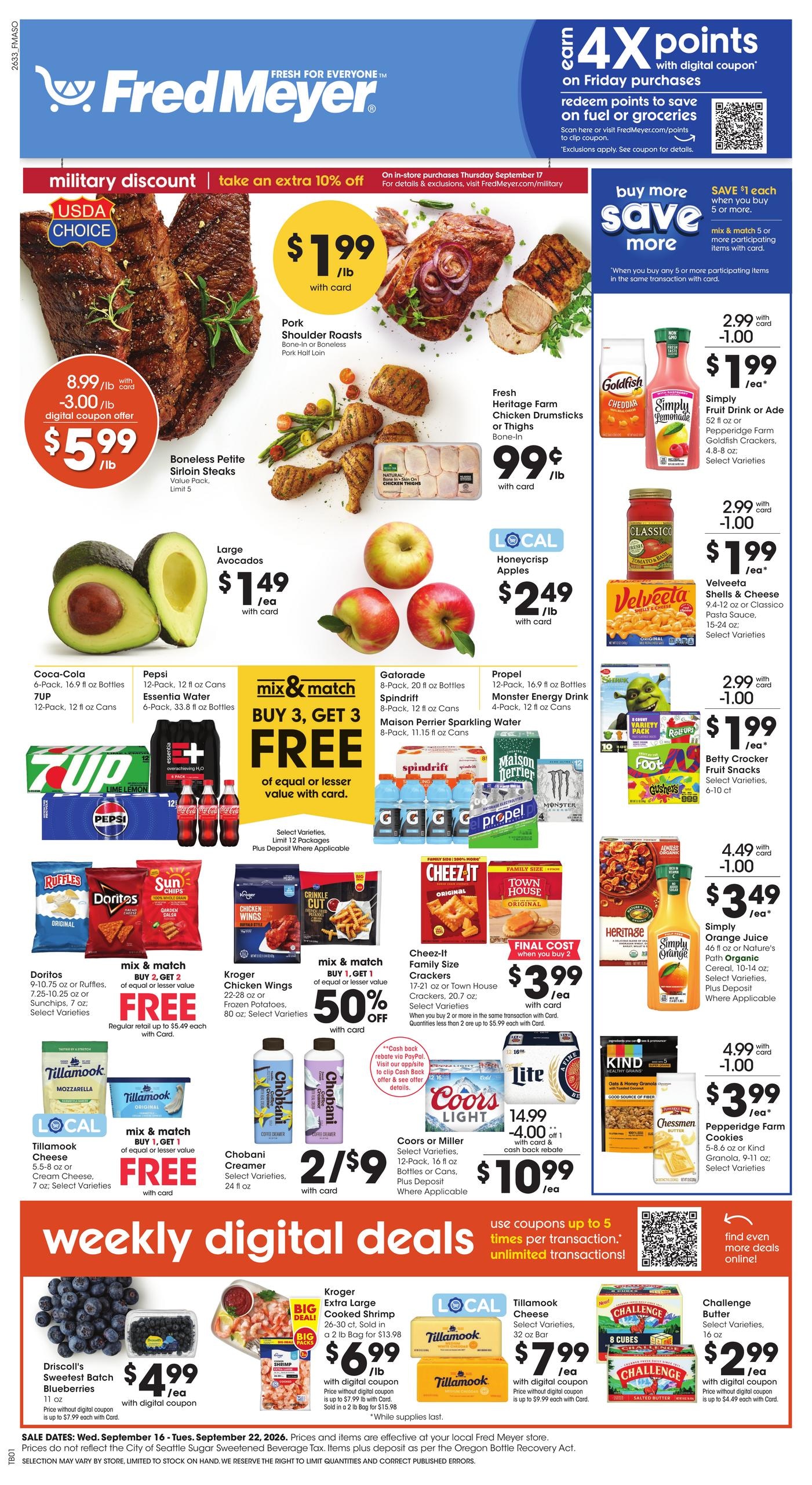 Fred Meyer weekly ad page 1