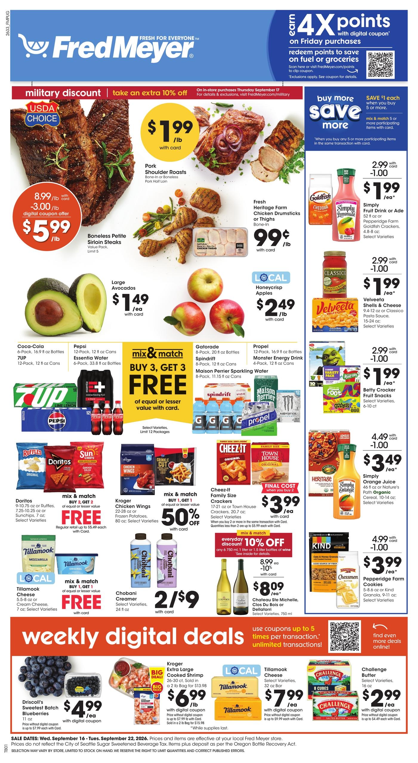 Fred Meyer weekly ad page 1