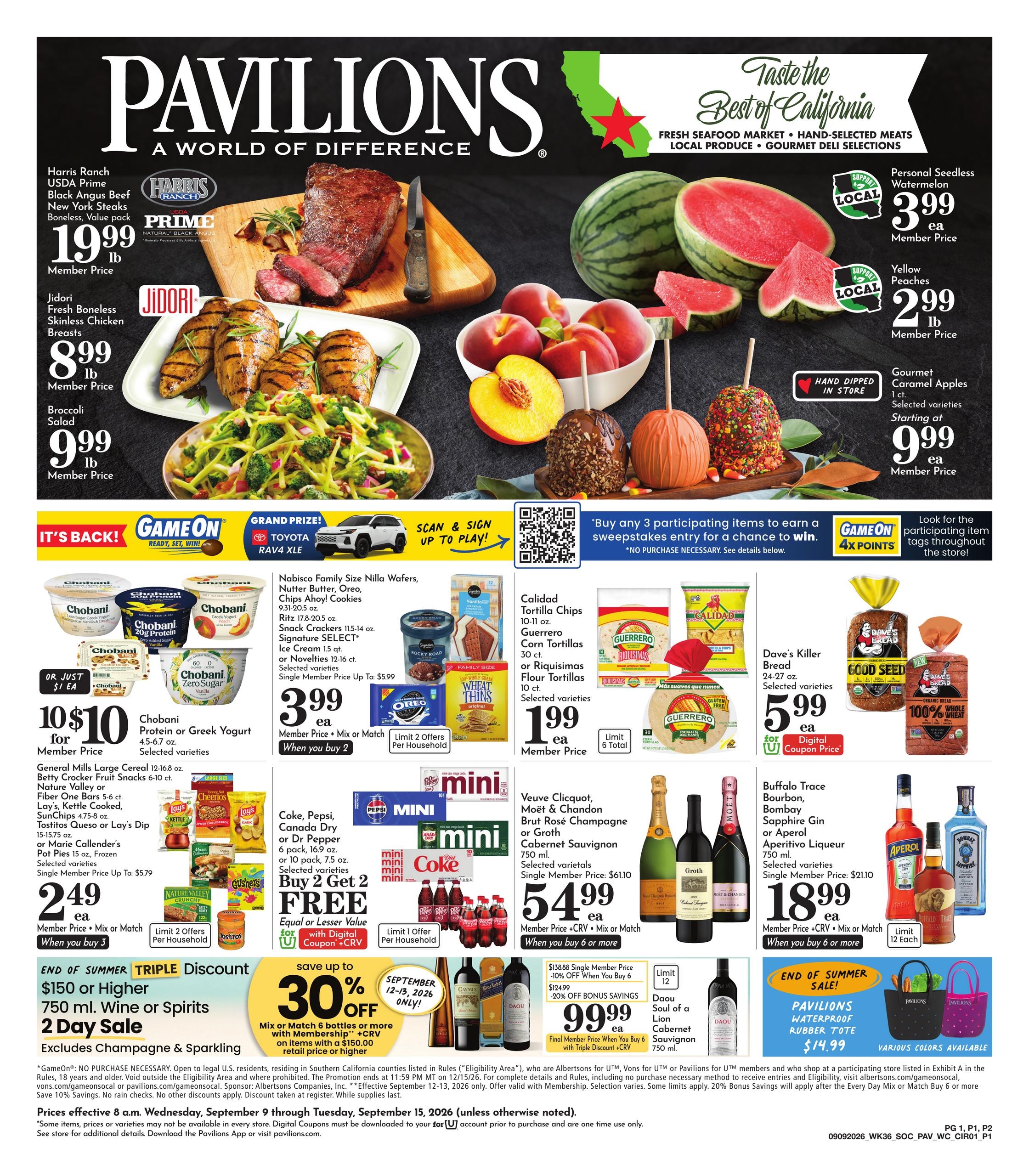 Pavilions weekly ad page 1