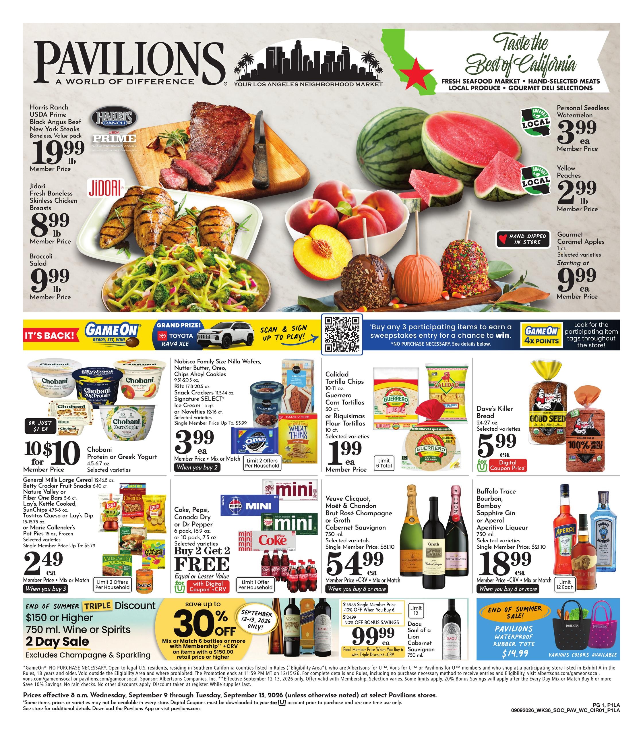 Pavilions weekly ad page 1